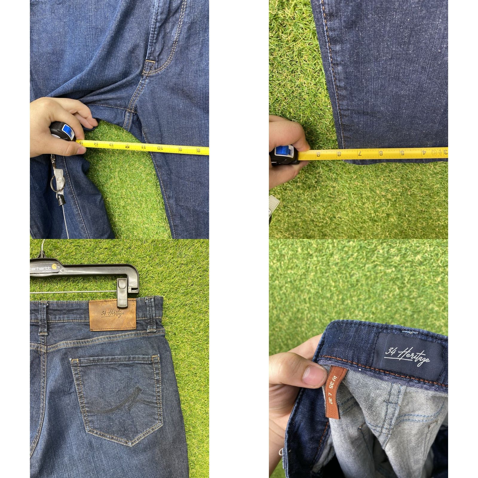Vintage 34 Heritage Jeans Mens 35x30 Charisma Dark Wash Blue Denim Comfort Classic Straight Size US 35 - 8 Thumbnail
