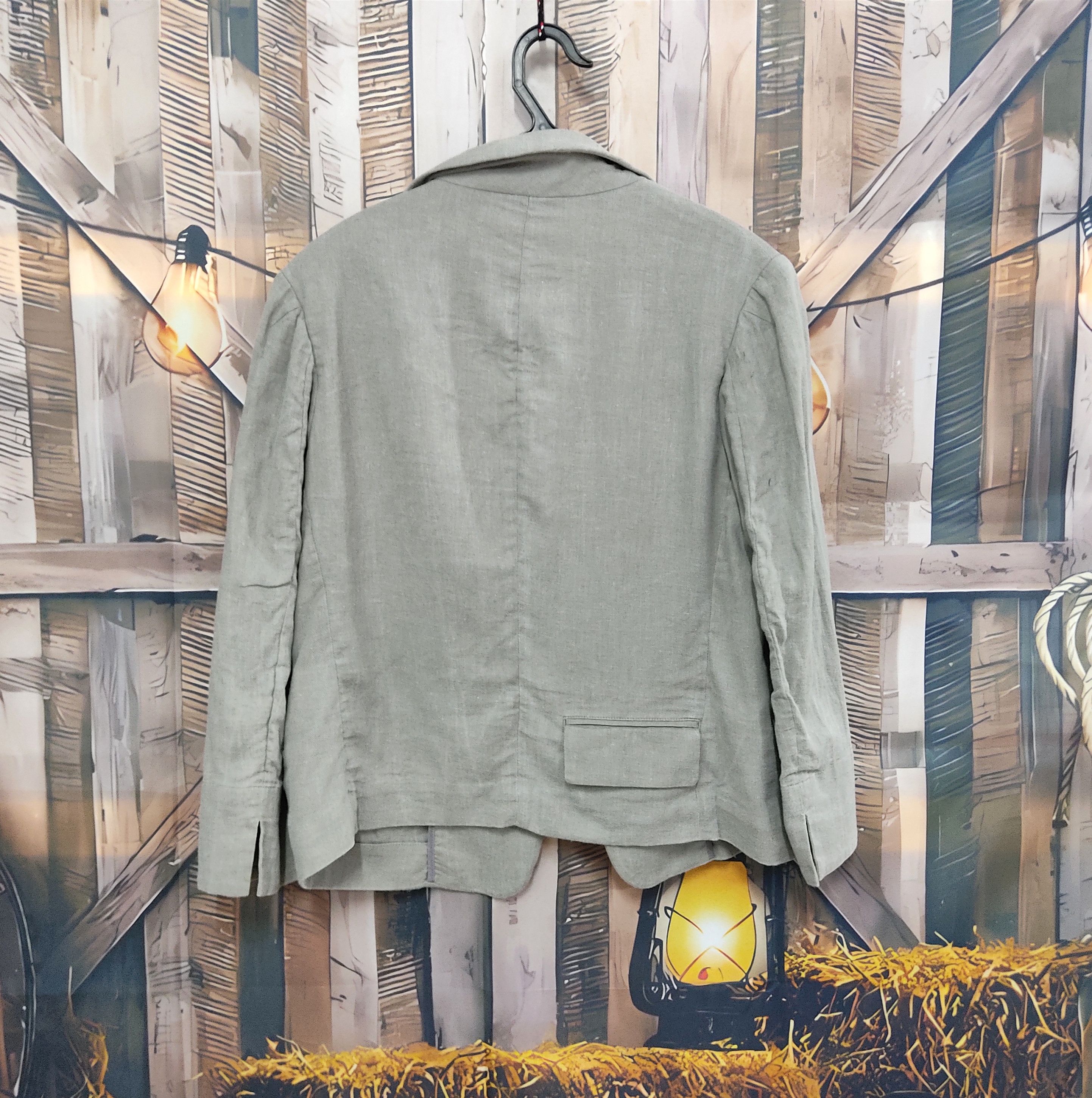 Yohji Yamamoto YOHJI YAMAMOTO + NOIR 3 Buttons Cotton Linen Blazer Size S / US 4 / IT 40 - 4 Thumbnail