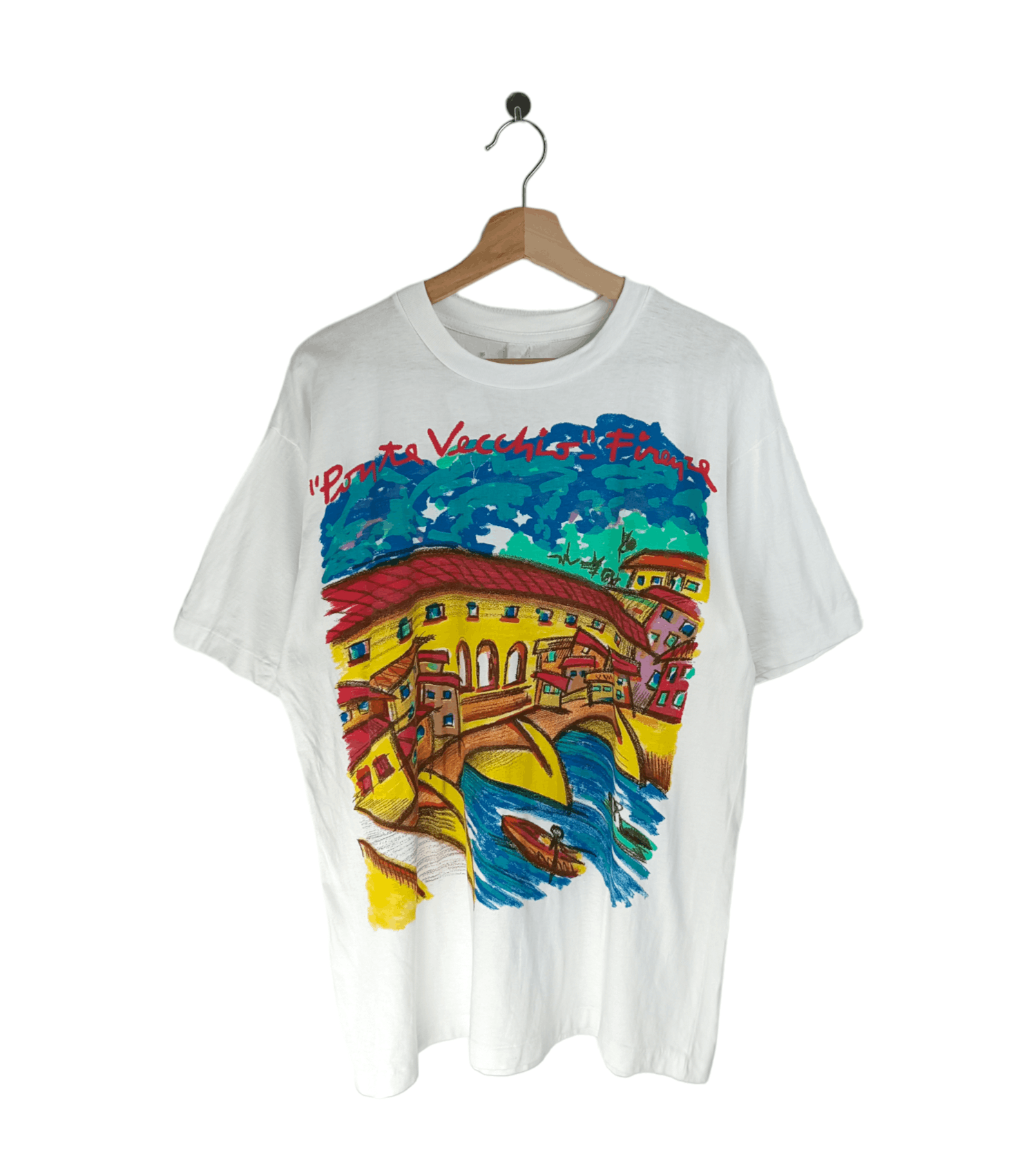 Vintage VERY RARE🔥VINTAGE 90'S PONTE VECCHIO FIORENCE ITALY TEE Size US XL / EU 56 / 4 - 1 Thumbnail