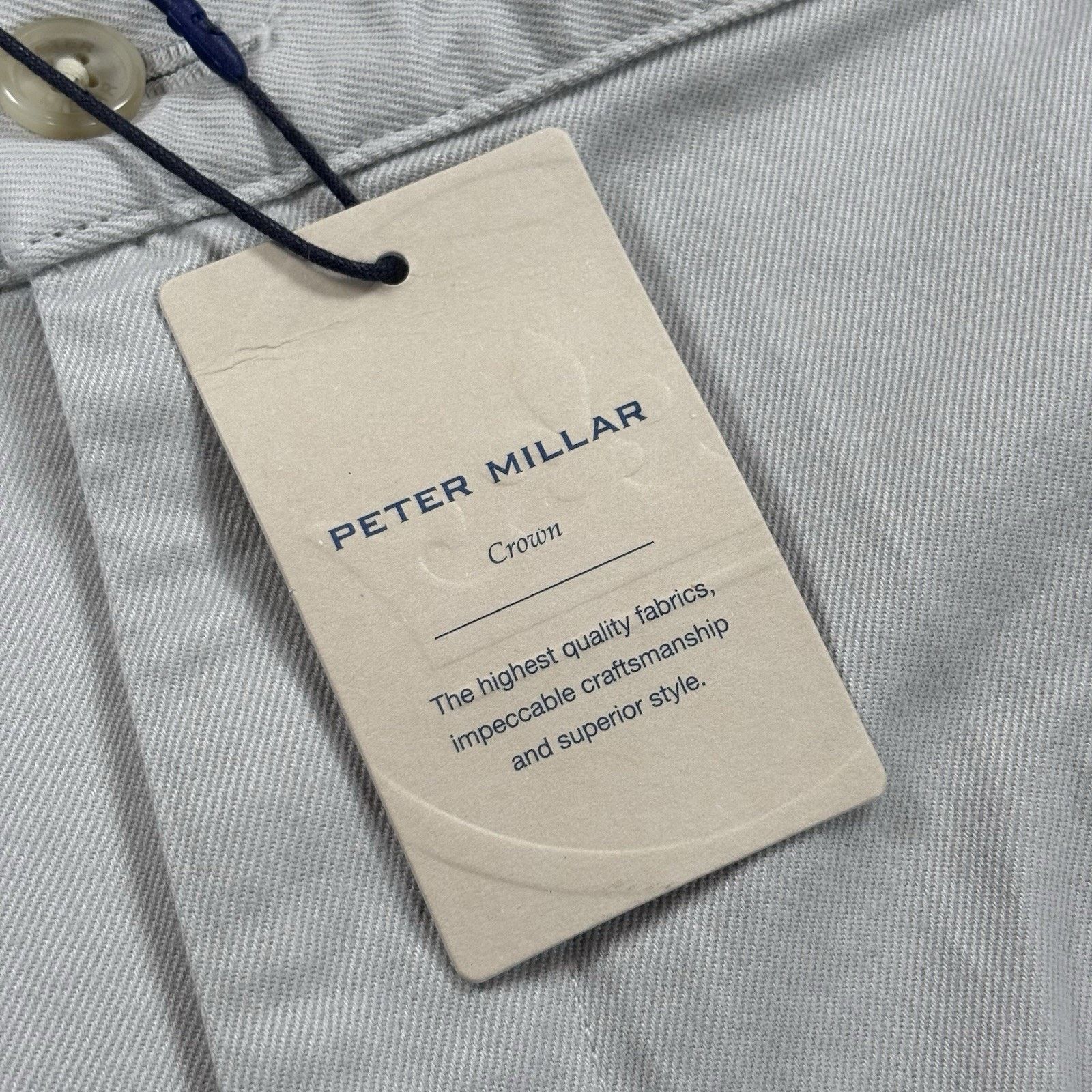 Peter Millar Peter Millar Crown Chino Shorts Men's 42 Grey ME0B05 NWT Size US 42 / EU 58 - 4 Thumbnail