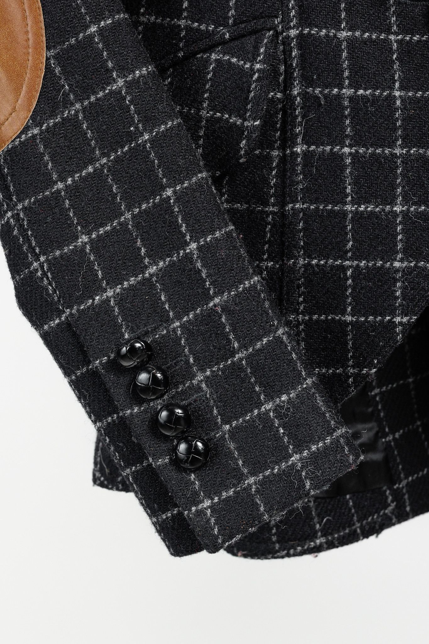 SMYTHE Smythe Black Wool Hunting Jacket in Charcoal Window Pane Size XS / US 0-2 / IT 36-38 - 6 Thumbnail
