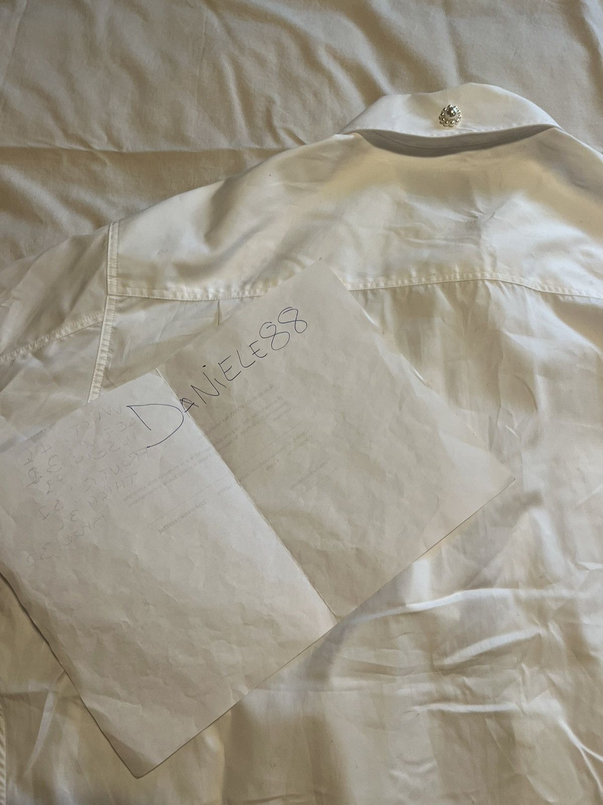 Simone Rocha Simone Rocha white short-sleeves pearls details shirt. Size US S / EU 44-46 / 1 - 10 Thumbnail