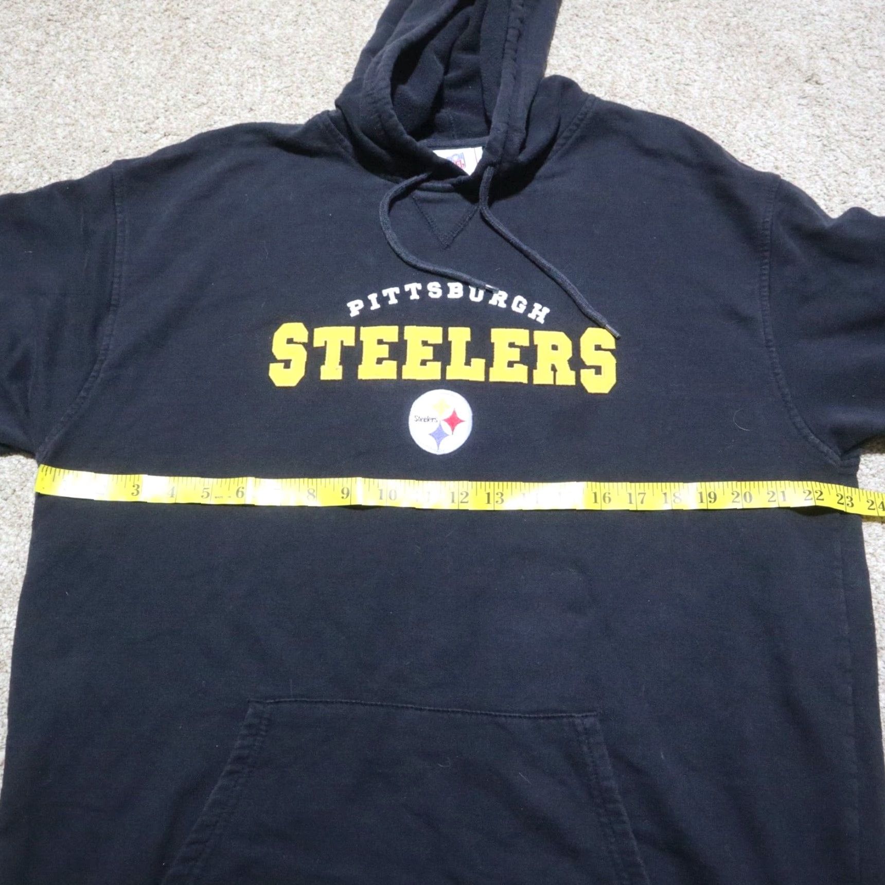 NFL VINTAGE NFL Steelers Black Hoodie Sweater Adult Large Mens Size US L / EU 52-54 / 3 - 5 Thumbnail
