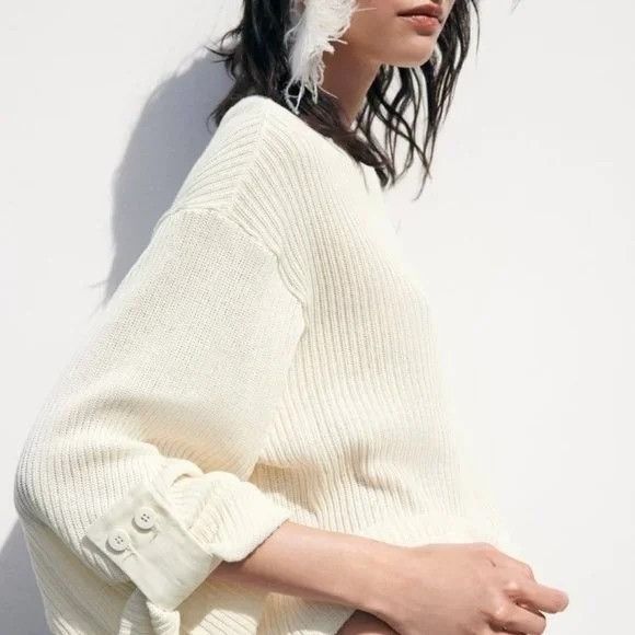 Zara Zara Ivory Ribbed Knit Set Size 27" / US 4 / IT 40 - 7 Thumbnail