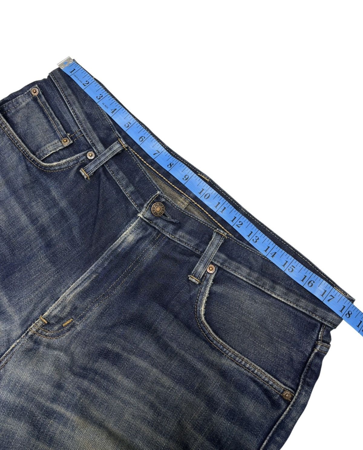 Kapital Edwin 504 Rusty Blue Baggy Jeans Distressed Denim Size US 36 / EU 52 - 9 Thumbnail