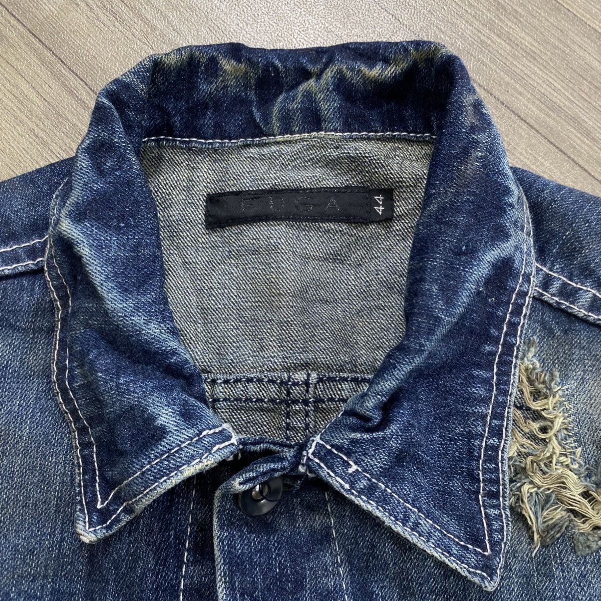 GOSTAR DE FUGA Vintage Fuga Distressed Faded Denim Jacket Ifsix Lgb Style Size US M / EU 48-50 / 2 - 7 Thumbnail