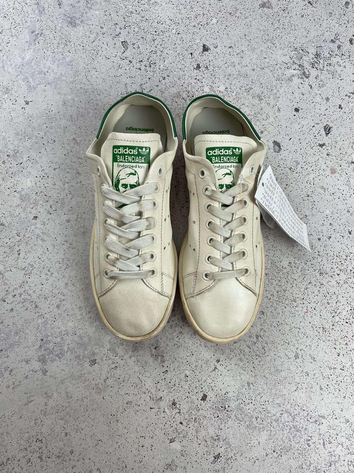 Adidas × Balenciaga Balenciaga x Adidas Women’s Stan Smith Worn Out Off White Size US 8 / IT 38 - 9 Thumbnail