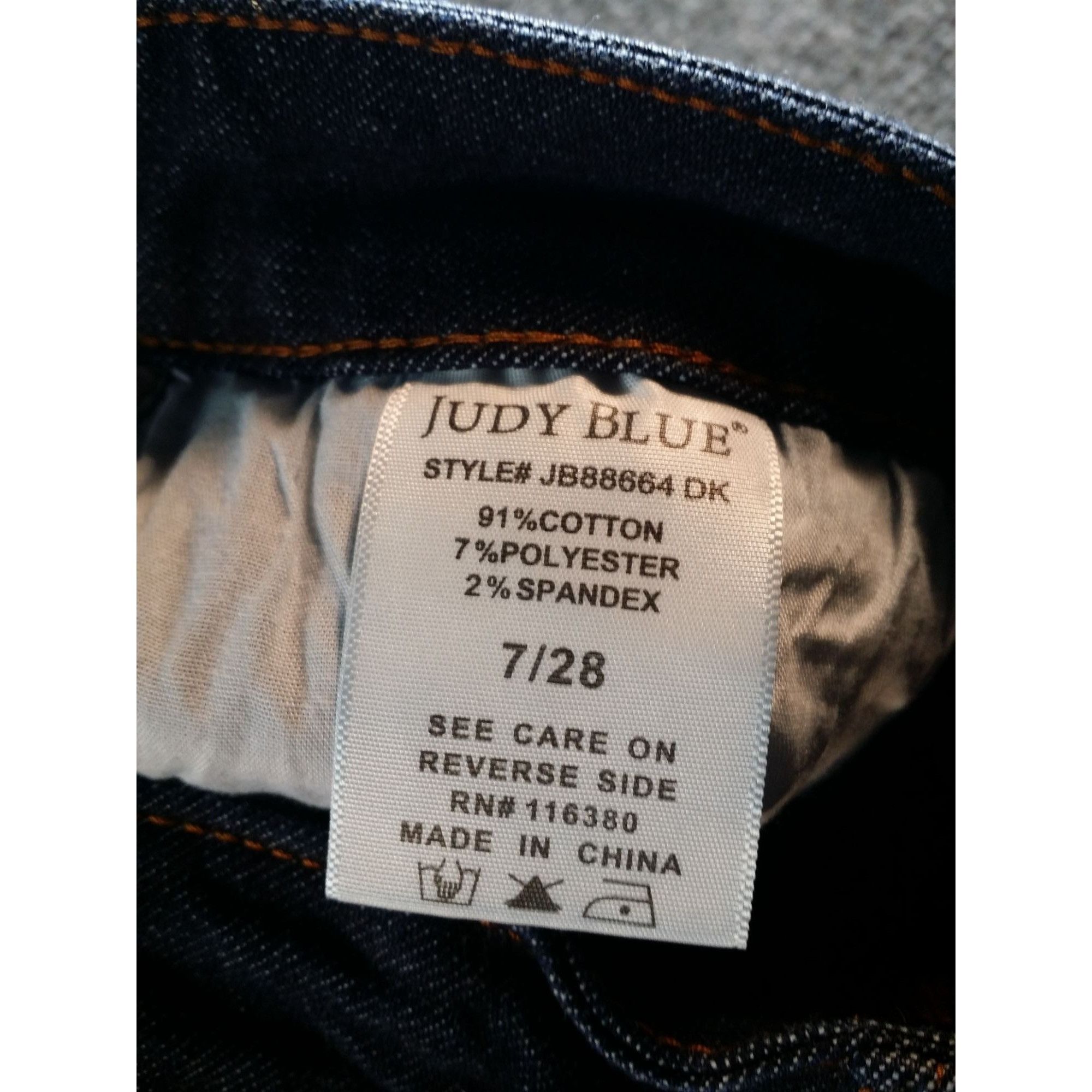 Judy Blue Judy Blue Darling High Rise Jeans Men Sz 7/28 Wide Leg Front Size 28" / US 6 / IT 42 - 7 Thumbnail