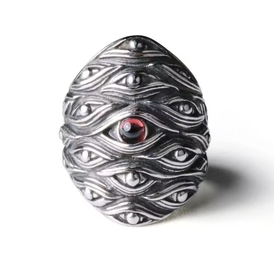 Jewelry Red Devil Eyes Resizeable Ring Size ONE SIZE - 4 Thumbnail