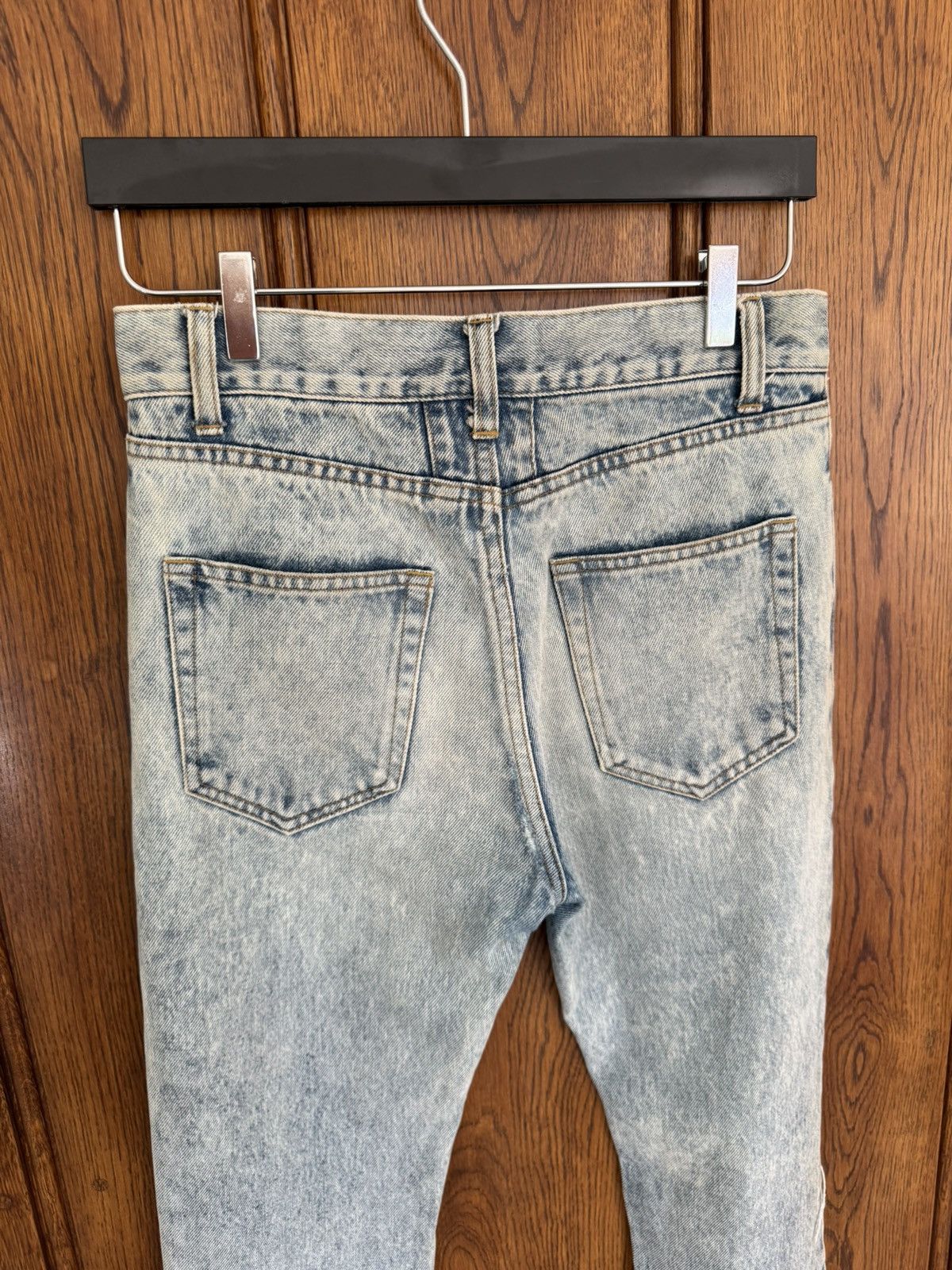 Saint Laurent Paris 1/1 SS16 Saint Laurent knee slit crash hedi jeans 28 sample Size US 28 / EU 44 - 19 Thumbnail