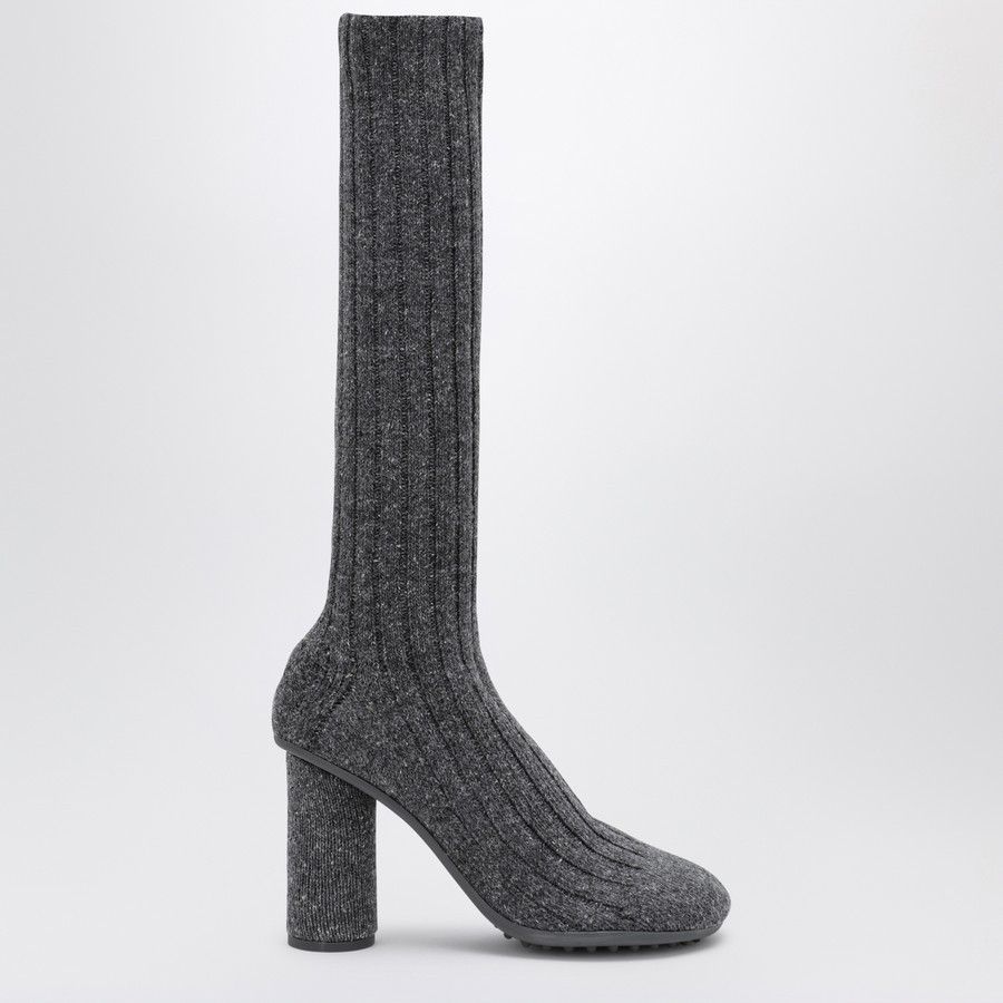 Bottega Veneta o1d2blof0824 Wool Socks Effect Boots in Grey Size US 8 / IT 38 - 1 Thumbnail