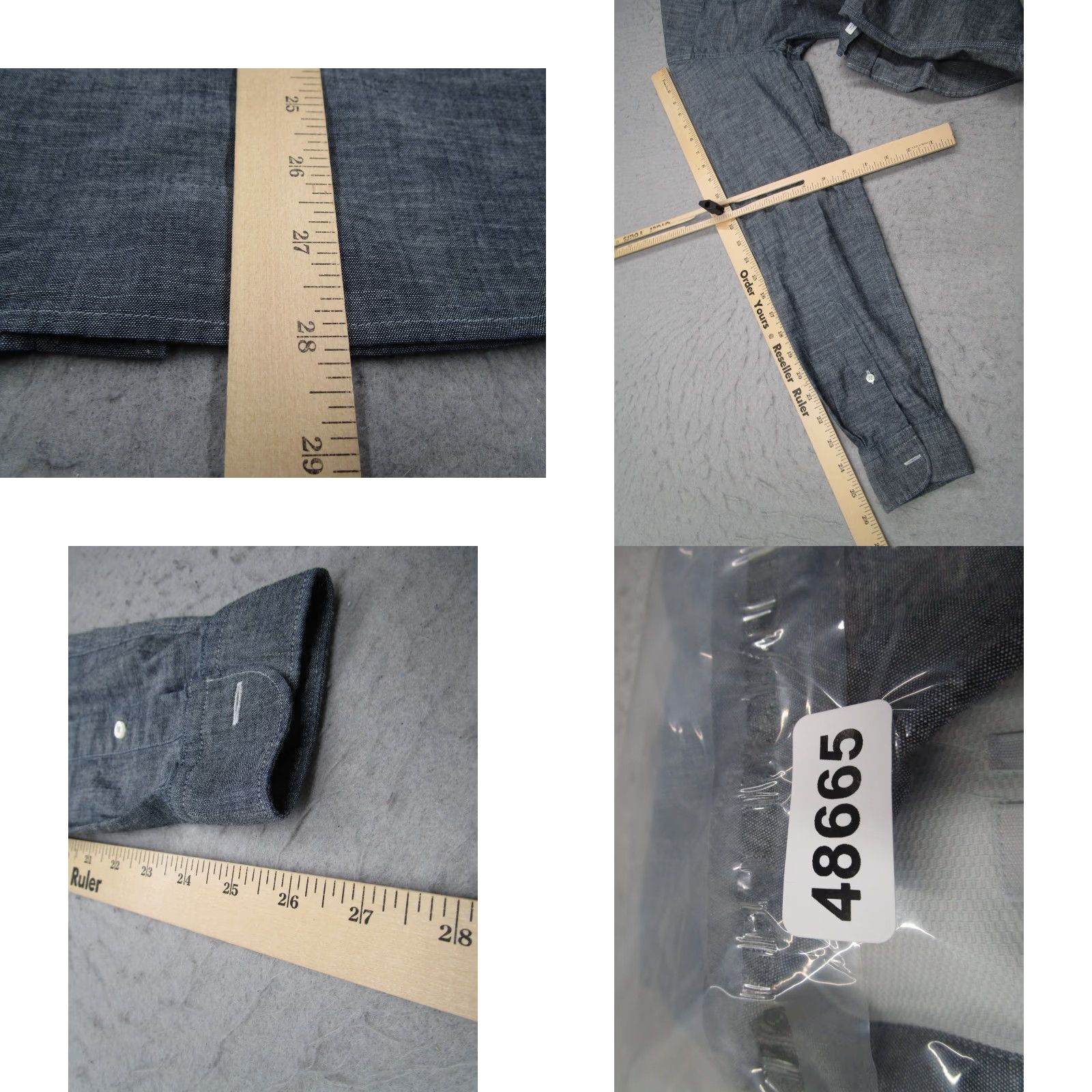 CLOSED CLOSED Button-Up Shirt Mens Medium Chambray 100% Cotton Blue - Classic Fit, Long Sleeve, Pocket, Collared, Western/Boho Style - Regular Size M Men Size US M / EU 48-50 / 2 - 8 Thumbnail