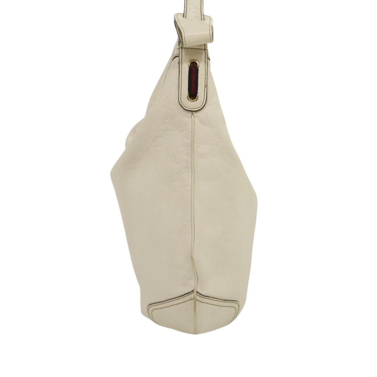 GUCCI Shoulder Bag Leather White