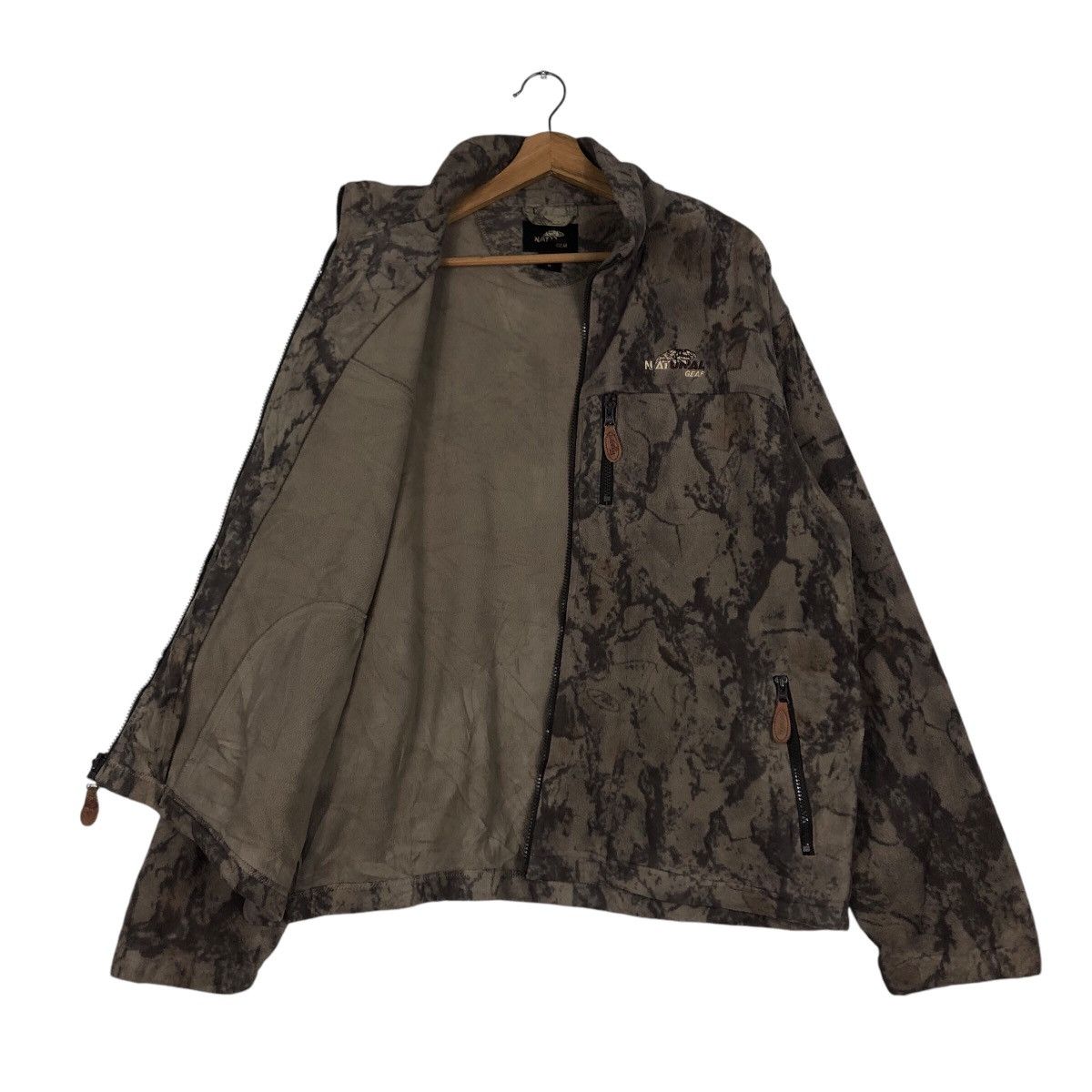 Japanese Brand 📌Vintage Zippet Fleece Jacket National Gear Hunting Design Size US M / EU 48-50 / 2 - 12 Thumbnail