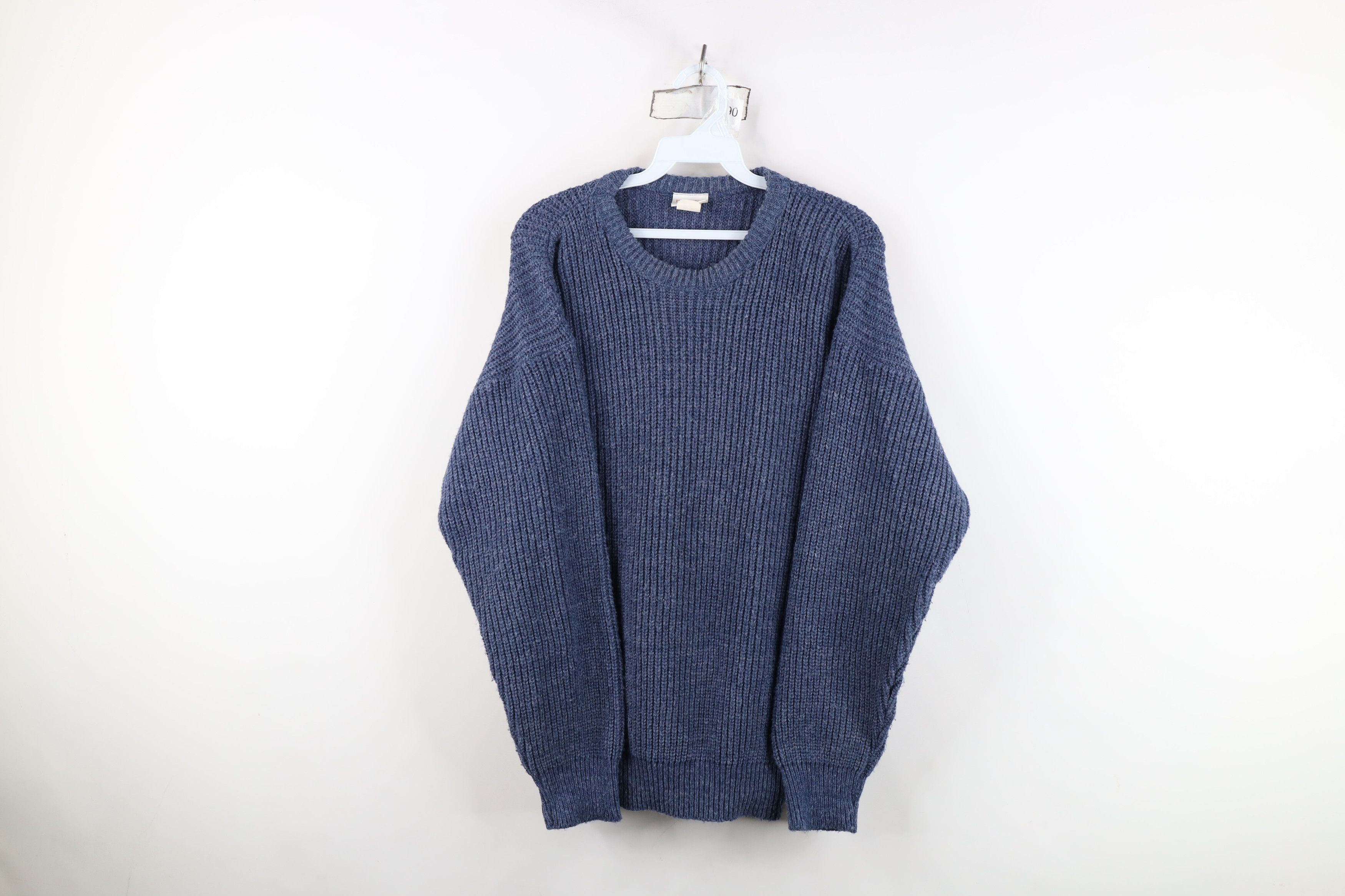 Vintage Vintage 90s Streetwear Blank Chunky Ribbed Knit Sweater USA Size US S / EU 44-46 / 1 - 1 Thumbnail