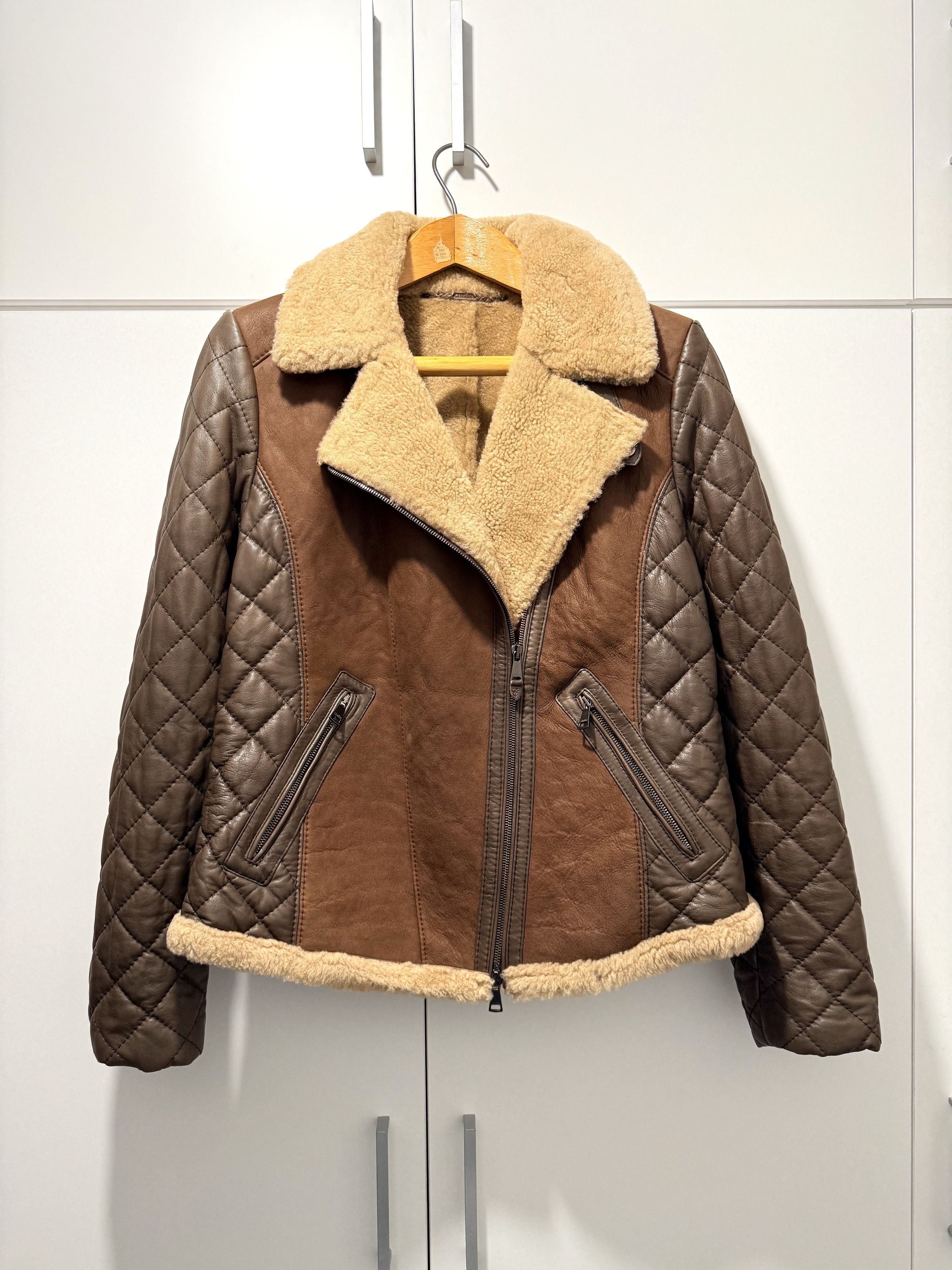 Werner Christ Shearling Lambskin Biker Jacket