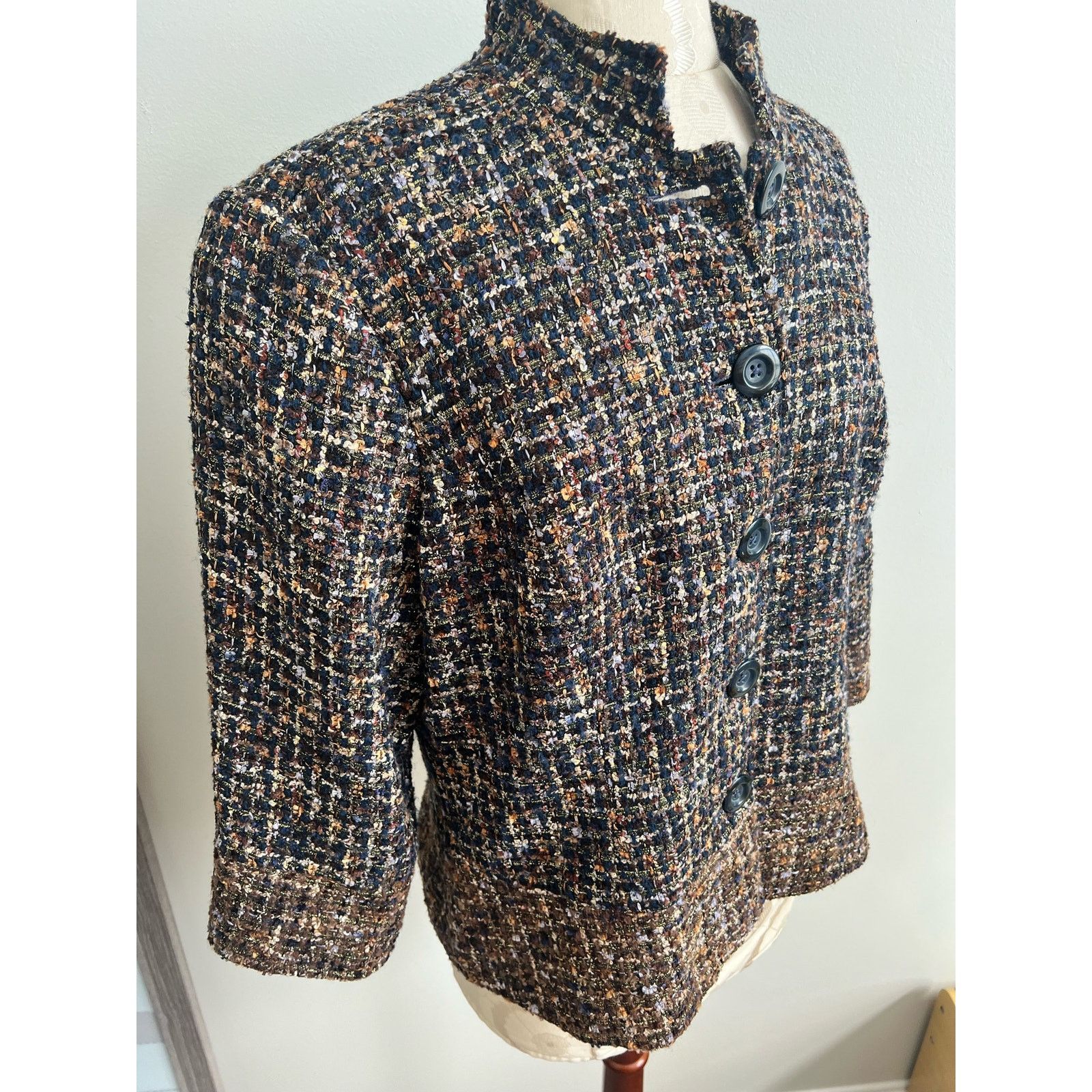 Coldwater Creek Coldwater Creek Multicolor Tweed Jacket Size 14 Size XL / US 12-14 / IT 48-50 - 2 Thumbnail
