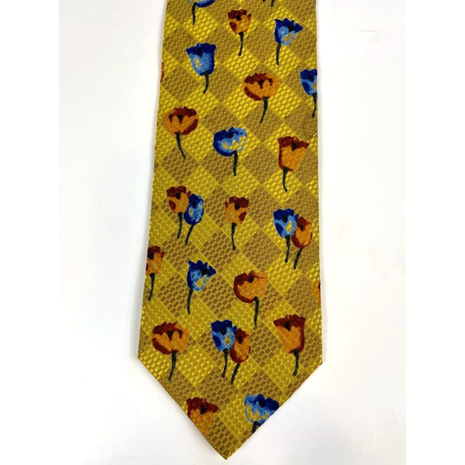 Ermenegildo Zegna VINTAGE Ermenegildo Zegna Mens Luxury Silk Tie Floral Tulips Made in Italy Size ONE SIZE - 3 Thumbnail