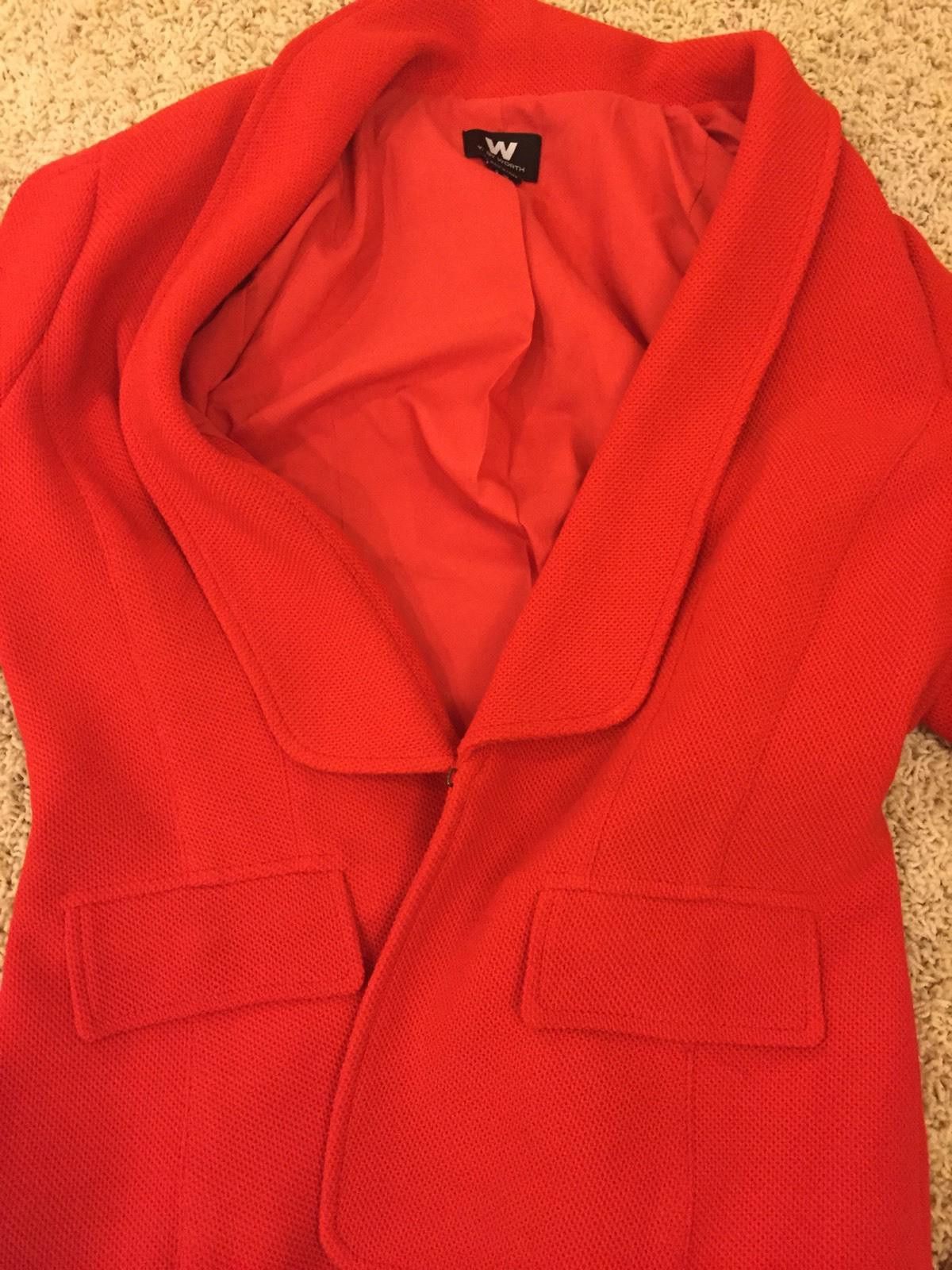 Other Worth New York Red Sport Jacket Rayon Polyster Bland Sz 10 Size L / US 10 / IT 46 - 10 Thumbnail