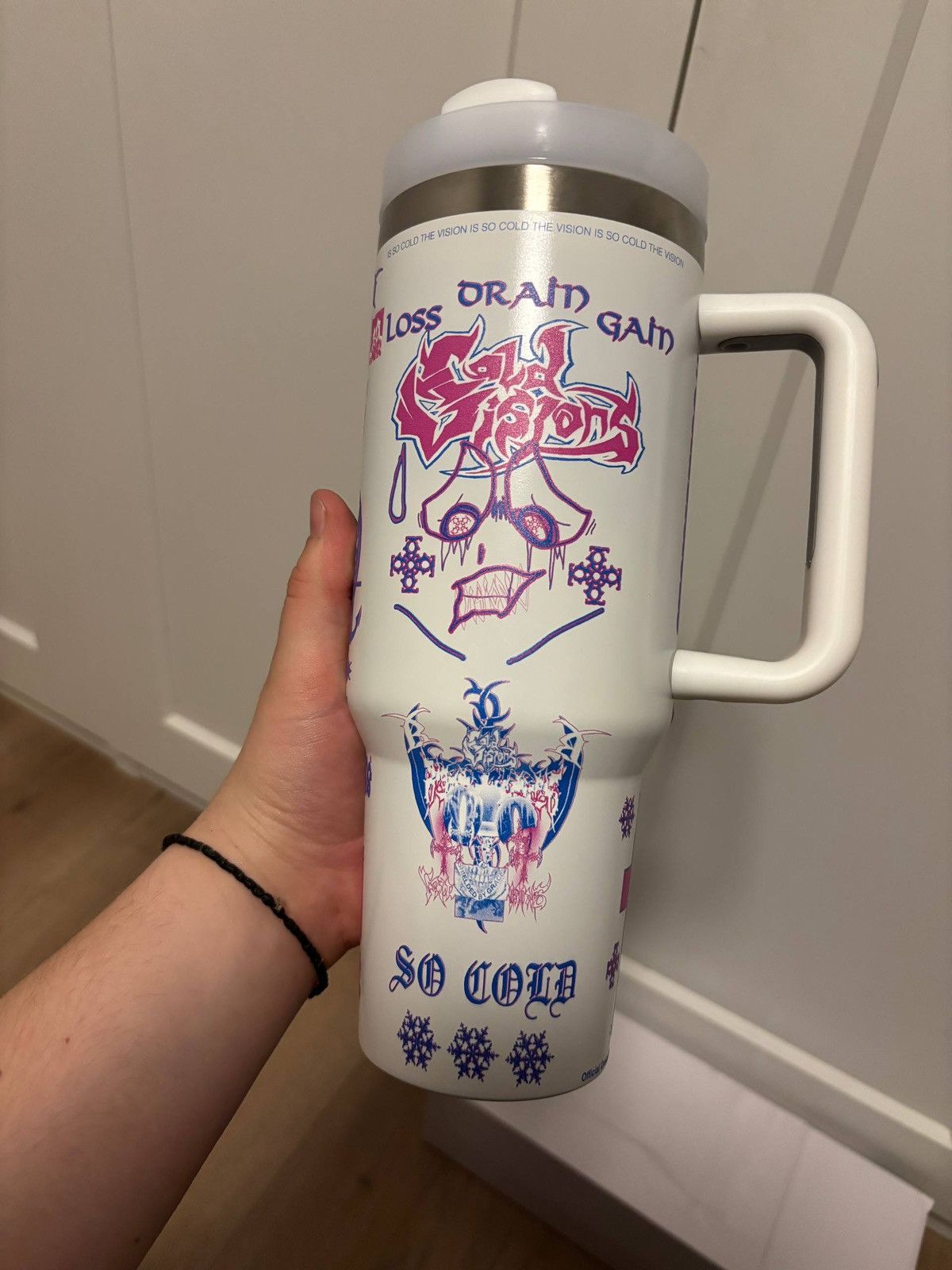 Drain Gang Bladee White tumbler Size ONE SIZE - 12 Thumbnail