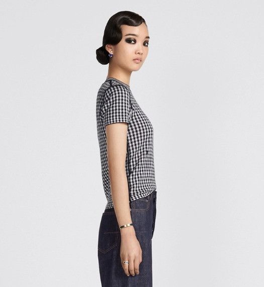 Dior o1w1db10824 Short-Sleeved Sweater in Gray Black Size XS / US 0-2 / IT 36-38 - 5 Thumbnail