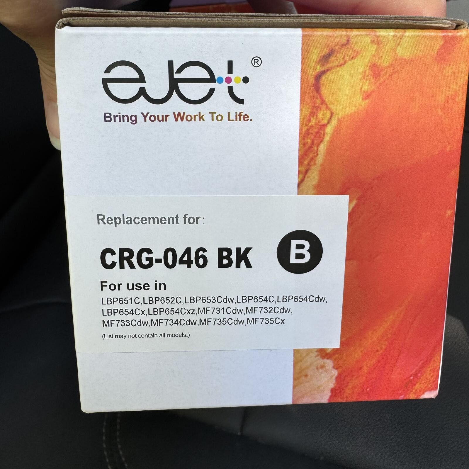 Other EJET Laser Toner Cartridge CRG-046 BK Black Replacement Size ONE SIZE - 2 Thumbnail