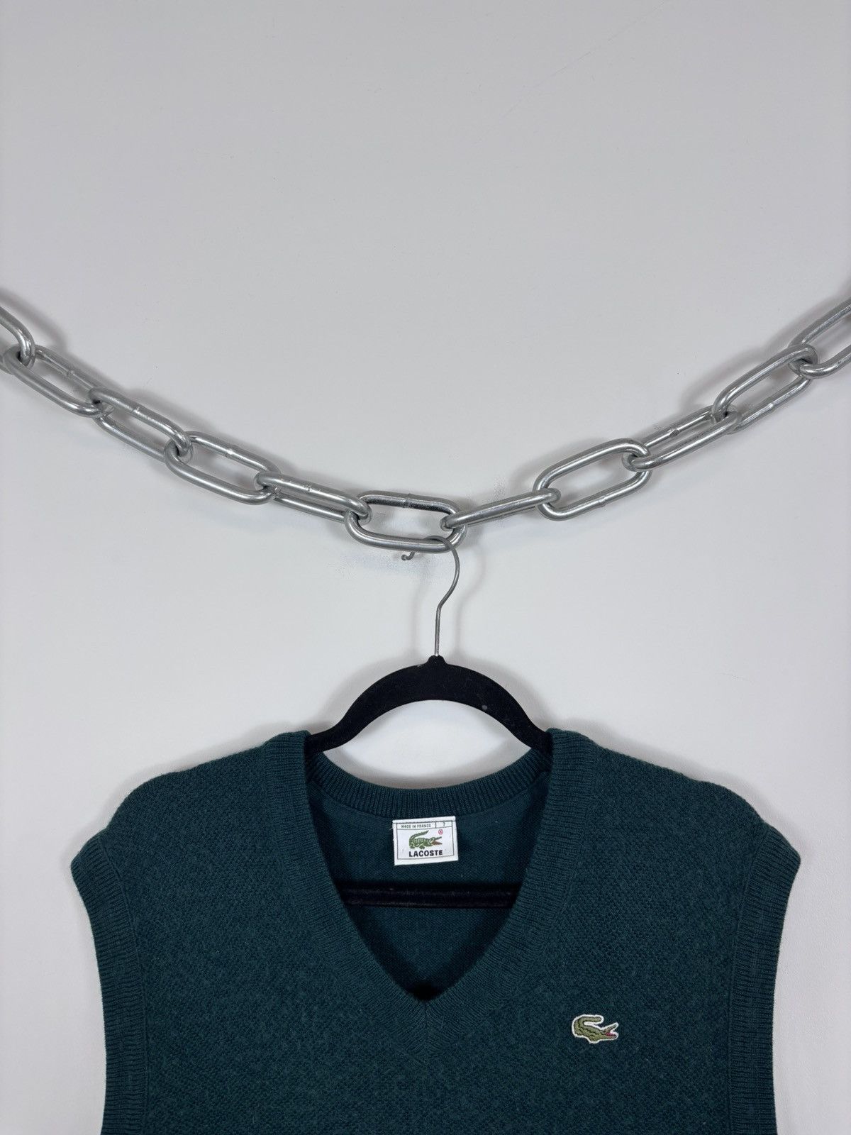 Lacoste Vintage Lacoste Men’s Green Wool Blend Preppy Vest Sweater Size US L / EU 52-54 / 3 - 3 Thumbnail