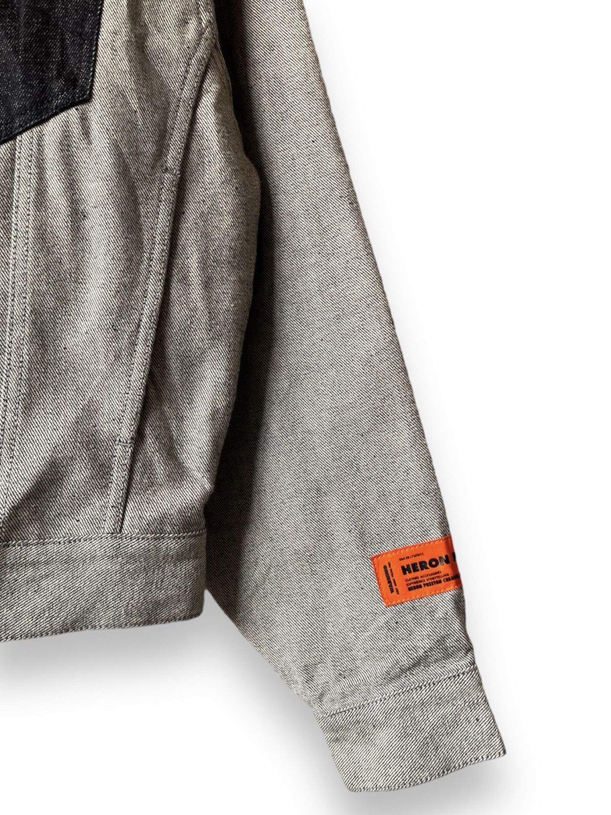 Designer × Heron Preston Heron Preston Raw Denim Trucker Jacket Size US L / EU 52-54 / 3 - 4 Thumbnail