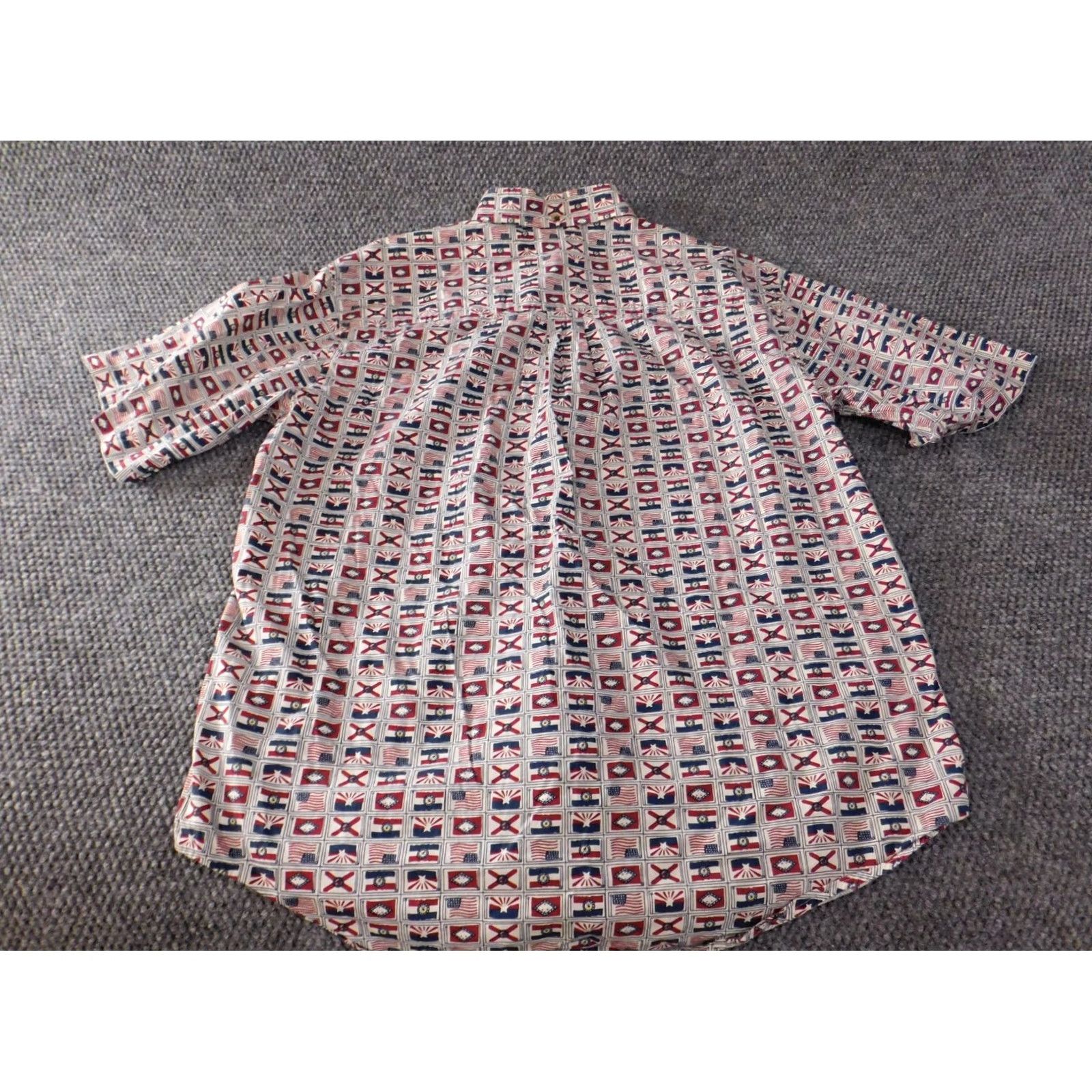 Roundtree & Yorke Roundtree & Yorke Mens Shirt Red Button-Down Casual Geometric Pattern Short Sleeve M Size US M / EU 48-50 / 2 - 6 Thumbnail
