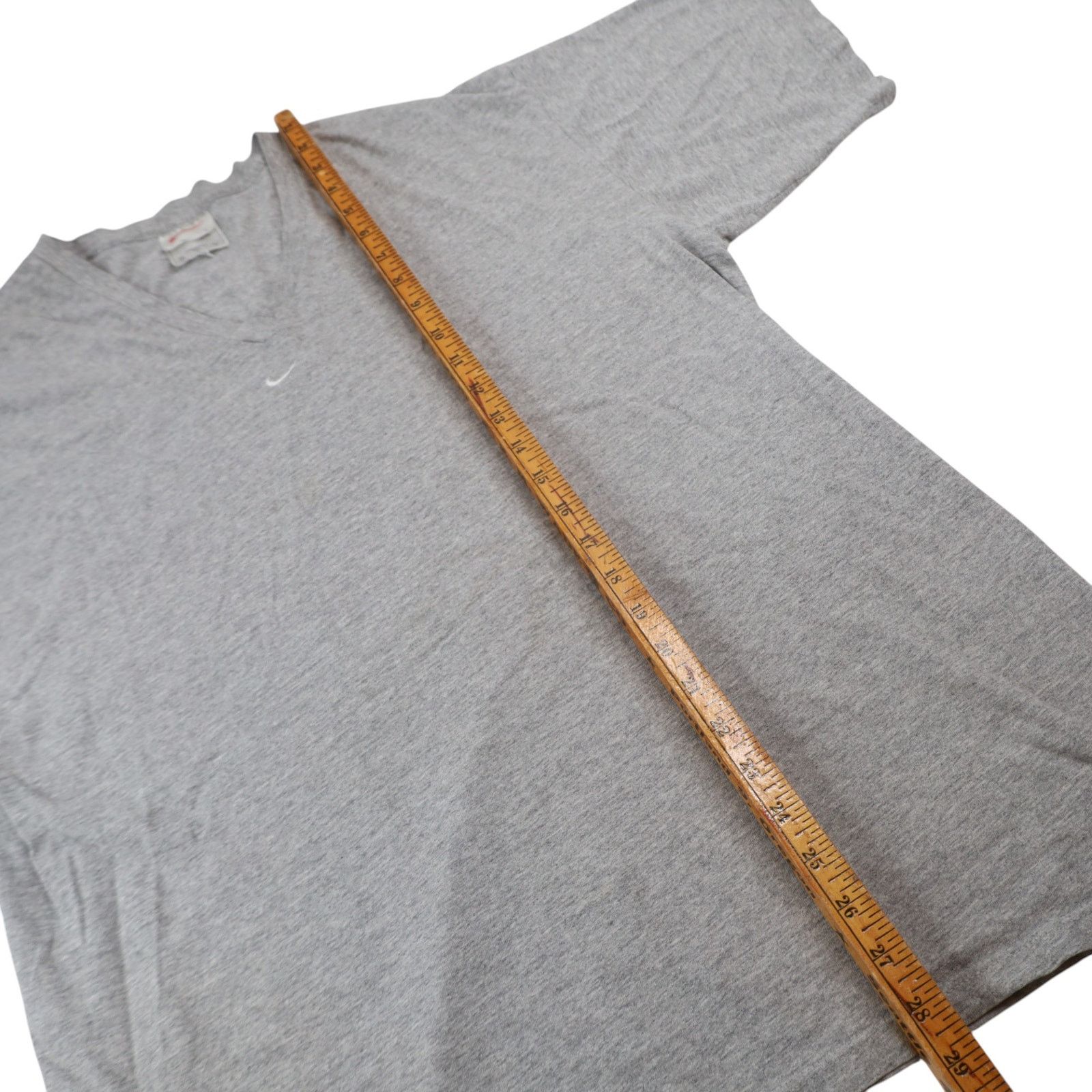 Nike × Vintage Vintage 90s Nike Mini Swoosh V Neck T Shirt Size US L / EU 52-54 / 3 - 7 Thumbnail