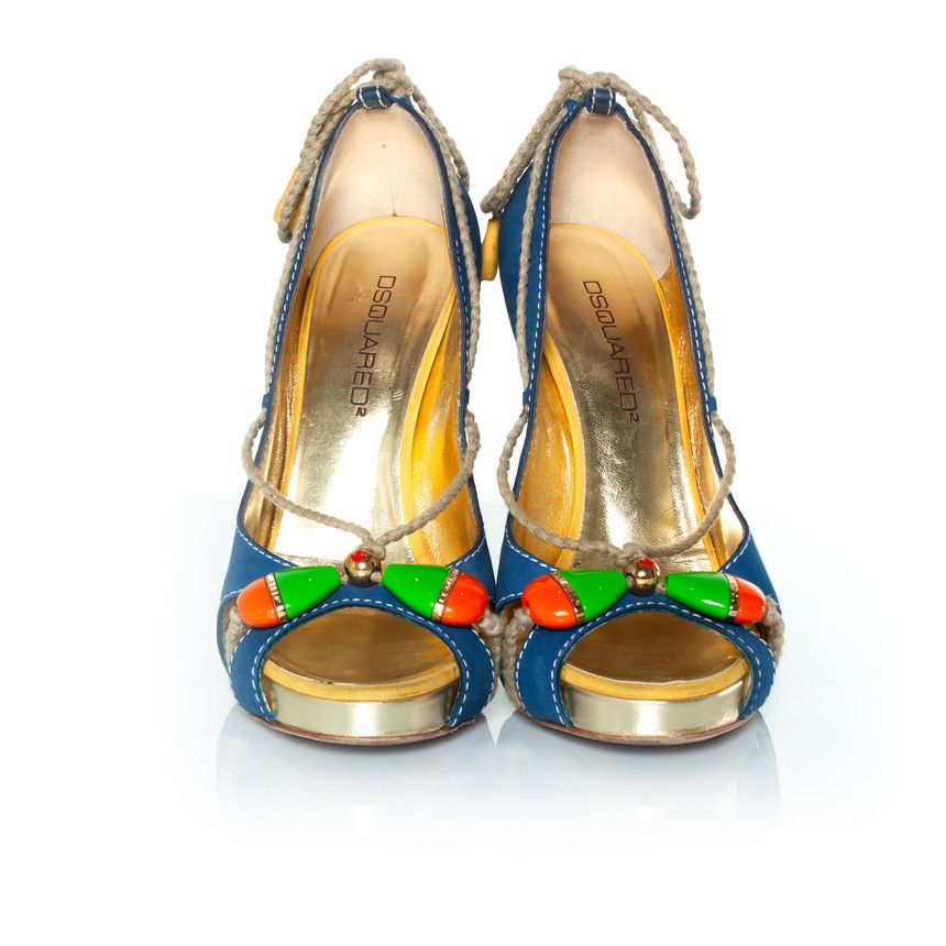 Dsquared2 Dsquared2, Blue suede candy pump Size US 7.5 / IT 37.5 - 4 Thumbnail