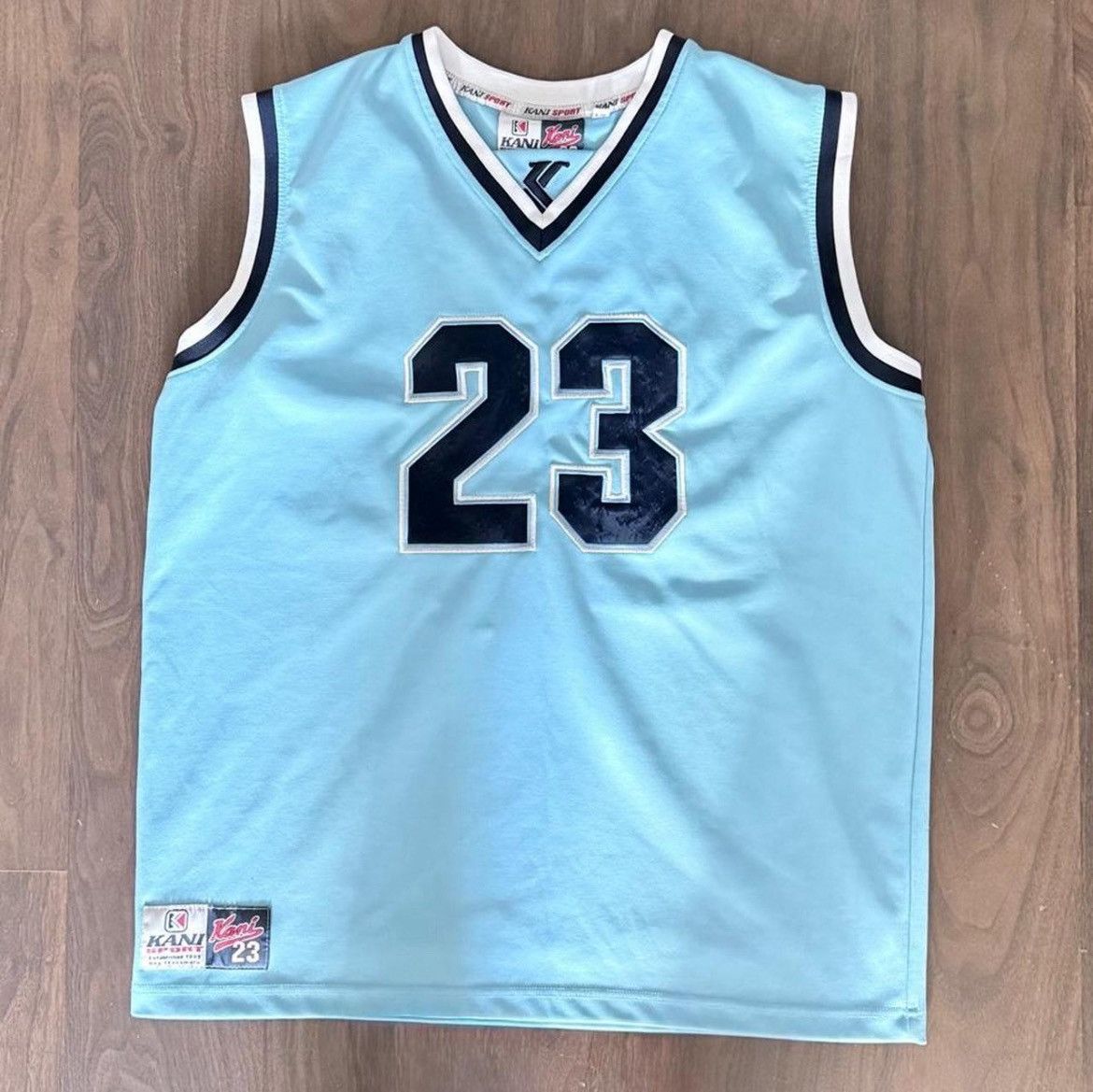 Karl Kani 90s KARL KANI Sports Blue Basketball Embroidered 23 Jersey Size US L / EU 52-54 / 3 - 1 Thumbnail