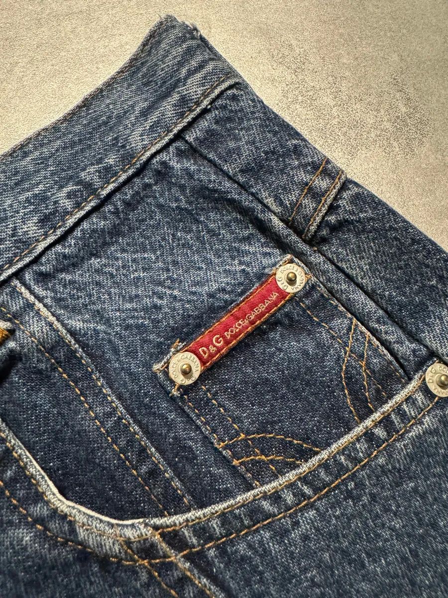 Dolce & Gabbana AW2003 Dolce & Gabbana Flared Trompe Loeil Jeans Size 26" / US 2 / IT 38 - 7 Thumbnail