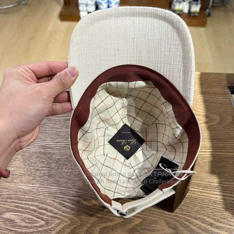 Loro Piana Loro Piana size 60 Emblem embroidered linen baseball cap Size ONE SIZE - 4 Thumbnail