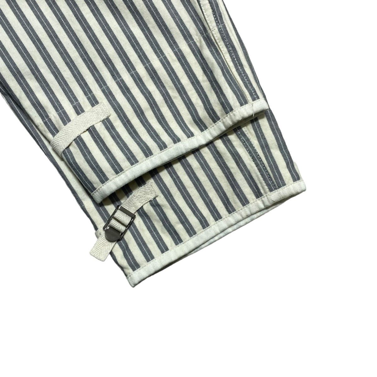 Junya Watanabe Cropped Pants Striped Pattern Adjuster Cotton Gray Size US 33 - 4 Thumbnail