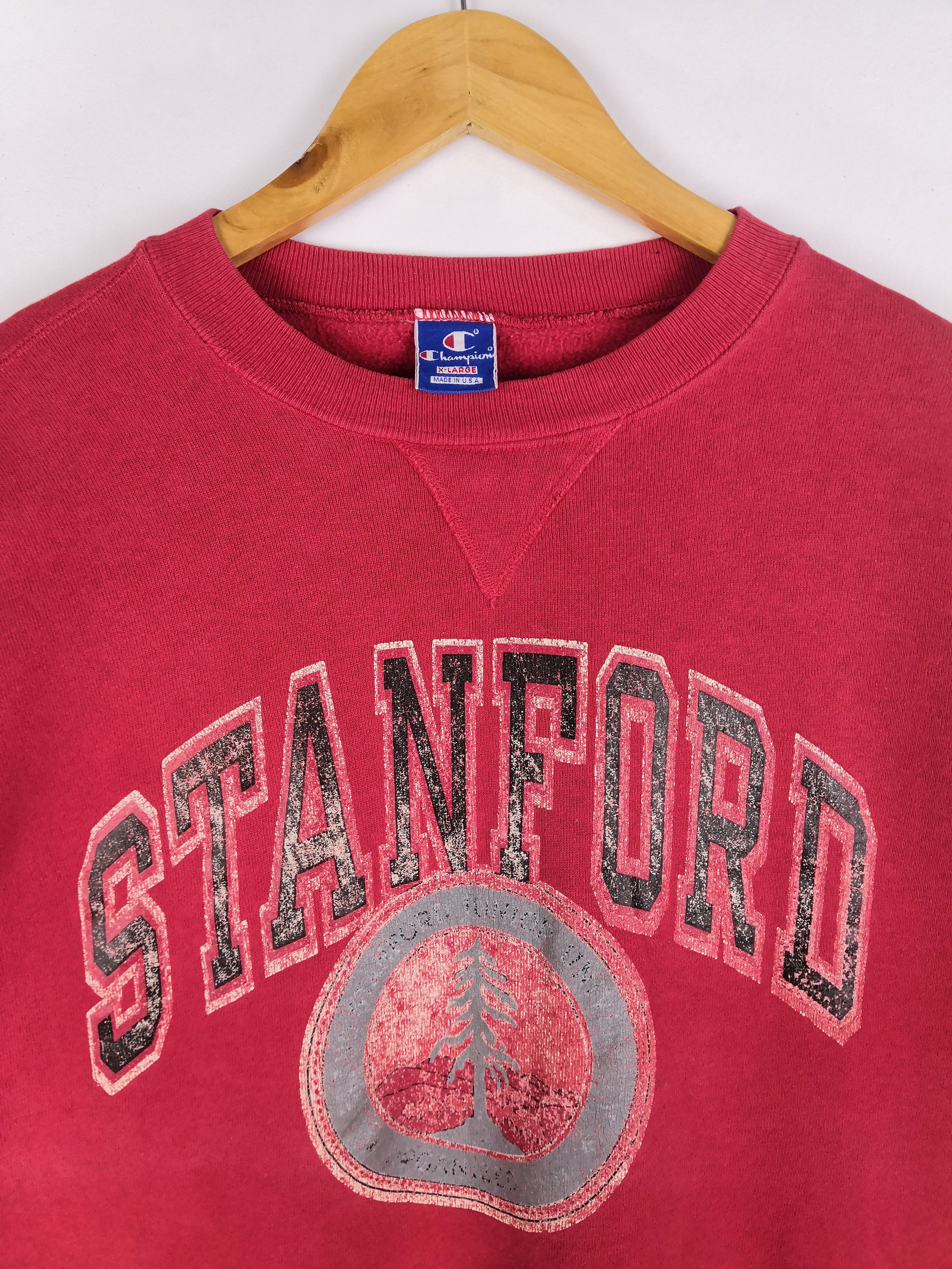 Champion Vintage 90s Champion Stanford Sweatshirt Reverse Weave Size US XL / EU 56 / 4 - 2 Thumbnail