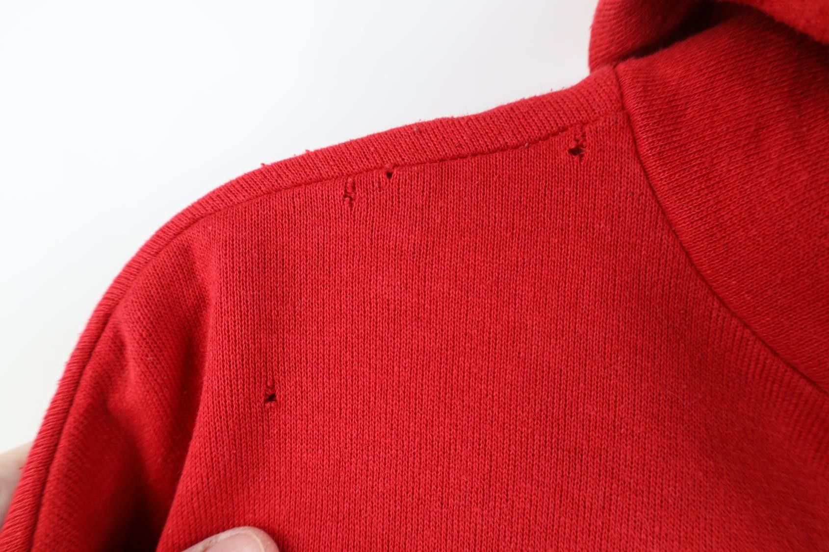 Vintage Vintage 80s 90s Streetwear Blank Hoodie Sweatshirt Red USA Size US L / EU 52-54 / 3 - 8 Thumbnail