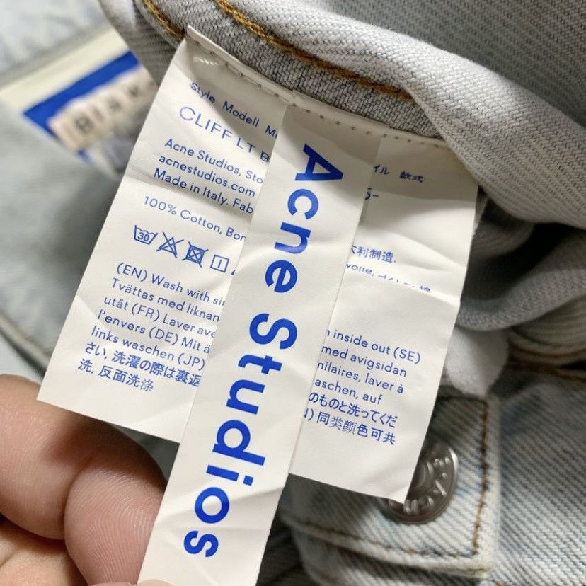 Acne Studios ACNE STUDIOS BLA KONST CLIFF LT BLUE DENIM JACKET Size S / US 4 / IT 40 - 11 Thumbnail