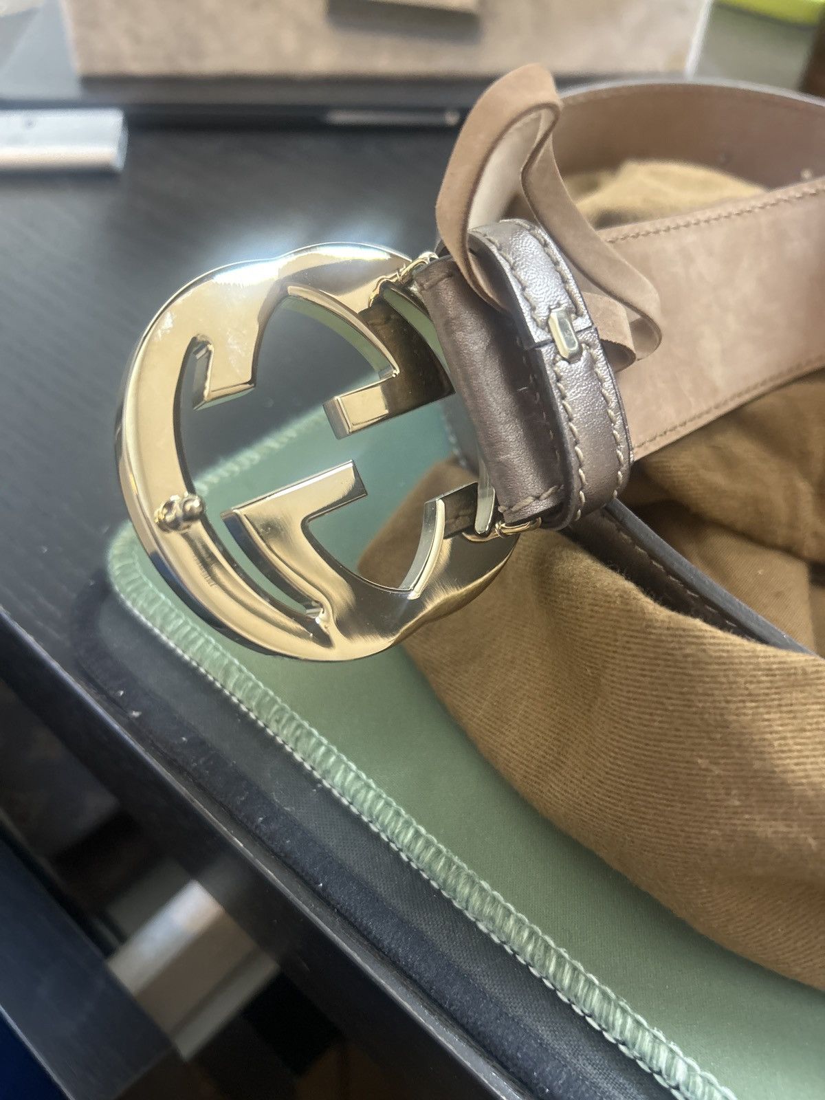 Gucci Gucci purple leather belt Size ONE SIZE - 3 Thumbnail
