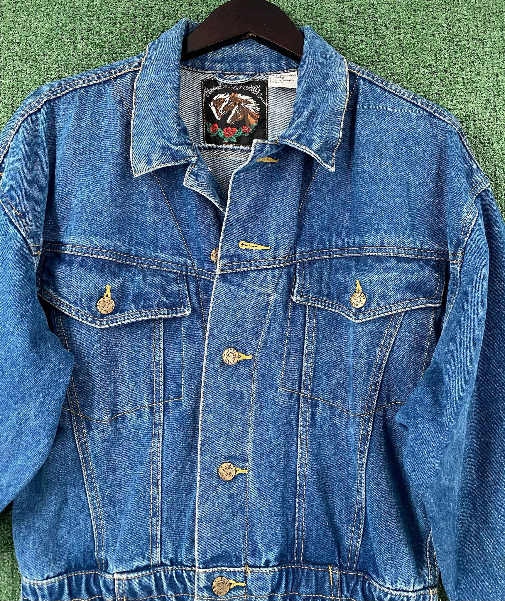Vintage 90’s American Beauties Denim Clenched Waist Jacket Small Size S / US 4 / IT 40 - 2 Thumbnail