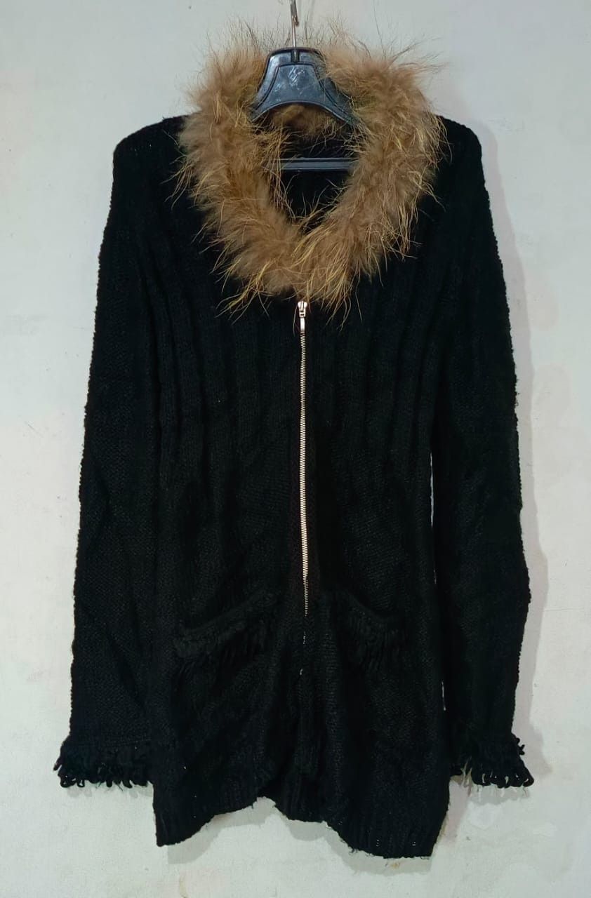 If Six Was Nine 2000's Japan Indian Fish Knit Fur Size L / US 10 / IT 46 - 1 Thumbnail