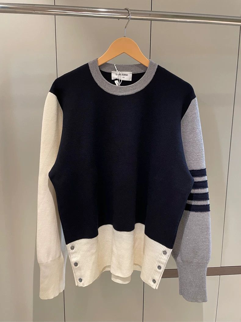 Thom Browne Thom browne Black and white gray colour block four-striped Size US XXL / EU 58 / 5 - 2 Thumbnail