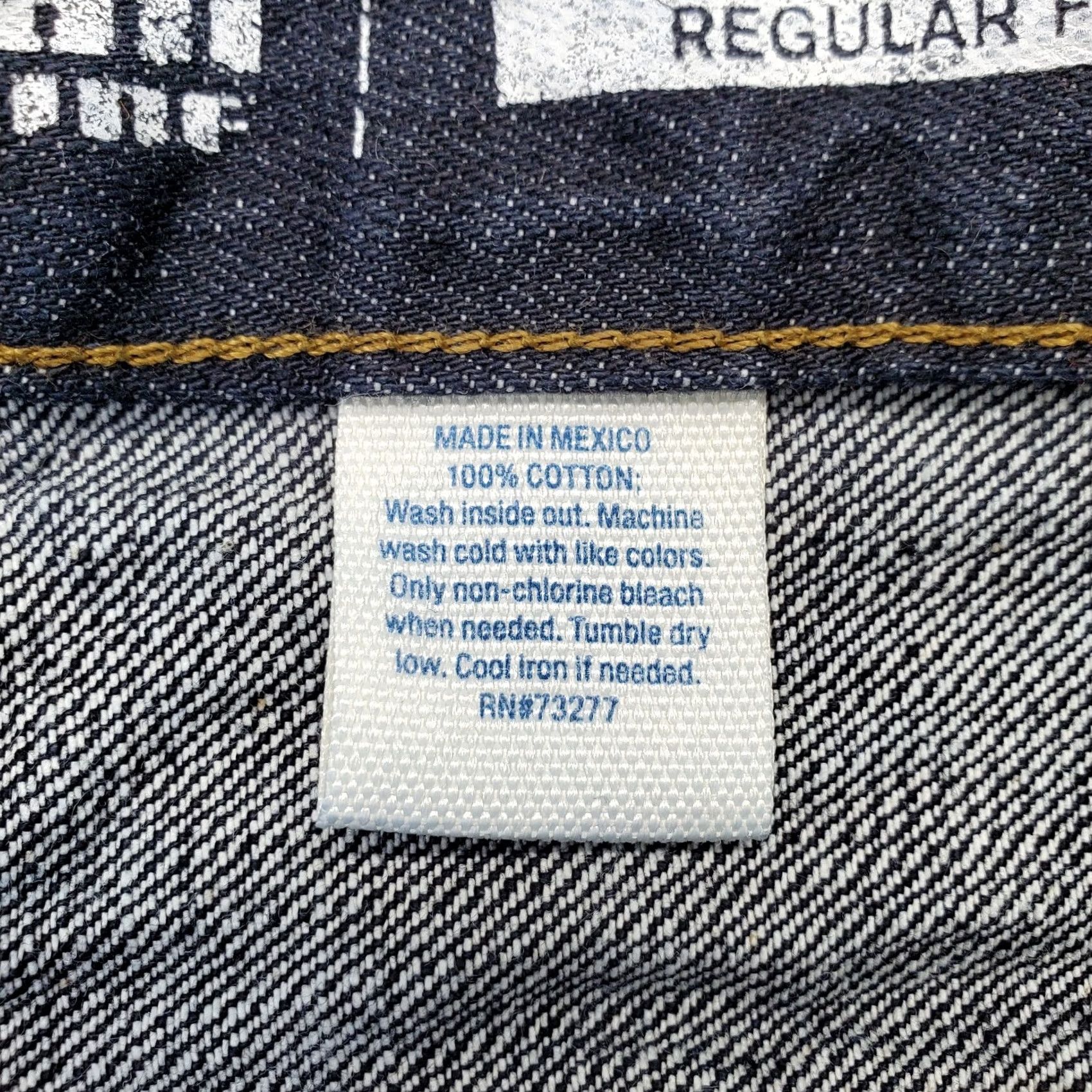 Vintage Urban Pipeline Jeans Mens 34 Navy Denim Regular Fit Dark Wash Straight Leg Jeans Size US 34 / EU 50 - 7 Thumbnail