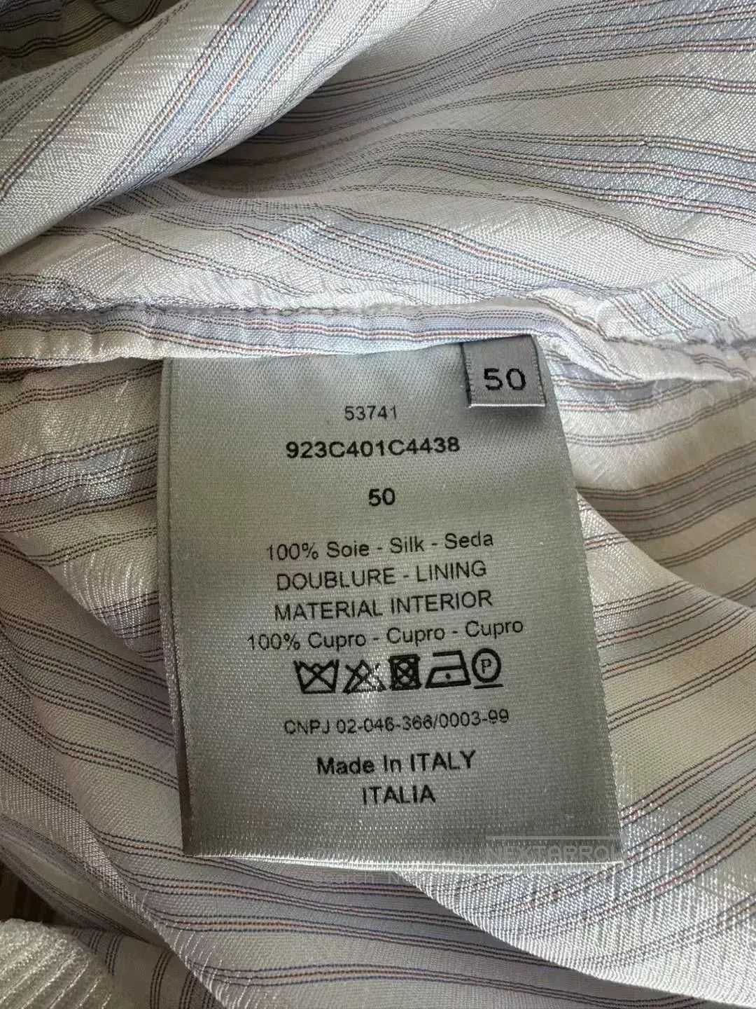 Dior Dior Lightweight Organza Sleeve Striped Jacket. Size US M / EU 48-50 / 2 - 6 Thumbnail