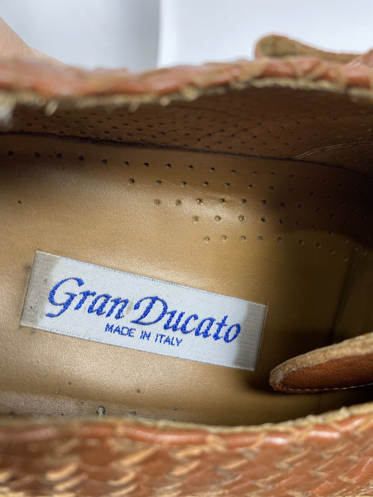 Other Gran Ducato Italy Woven Derby Shoes Genuine Leather size 46 Size US 12 / EU 45 - 9 Thumbnail