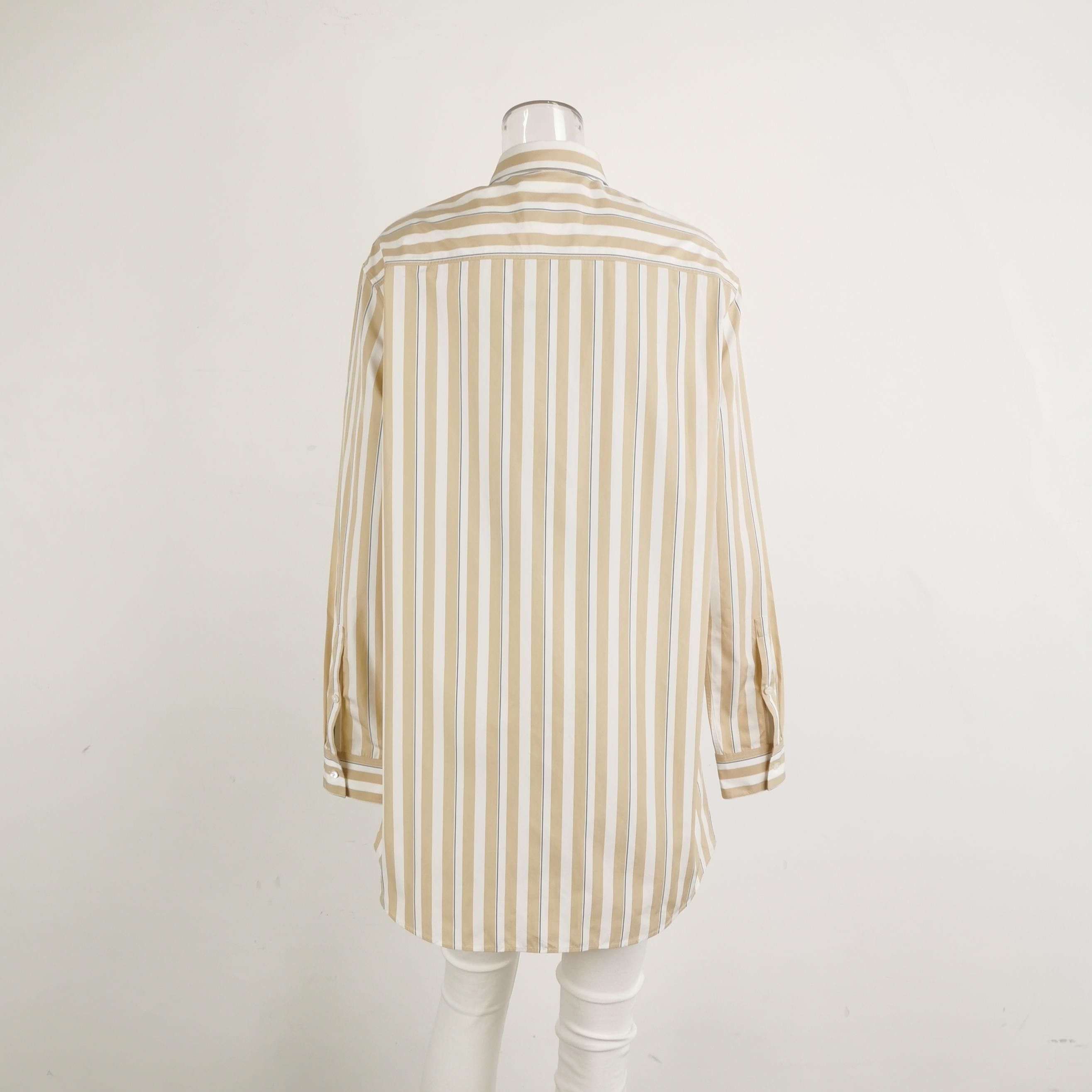 Jil Sander JIL SANDER JIL SANDER Cotton contrast striped shirt size 3 Size US L / EU 52-54 / 3 - 3 Thumbnail