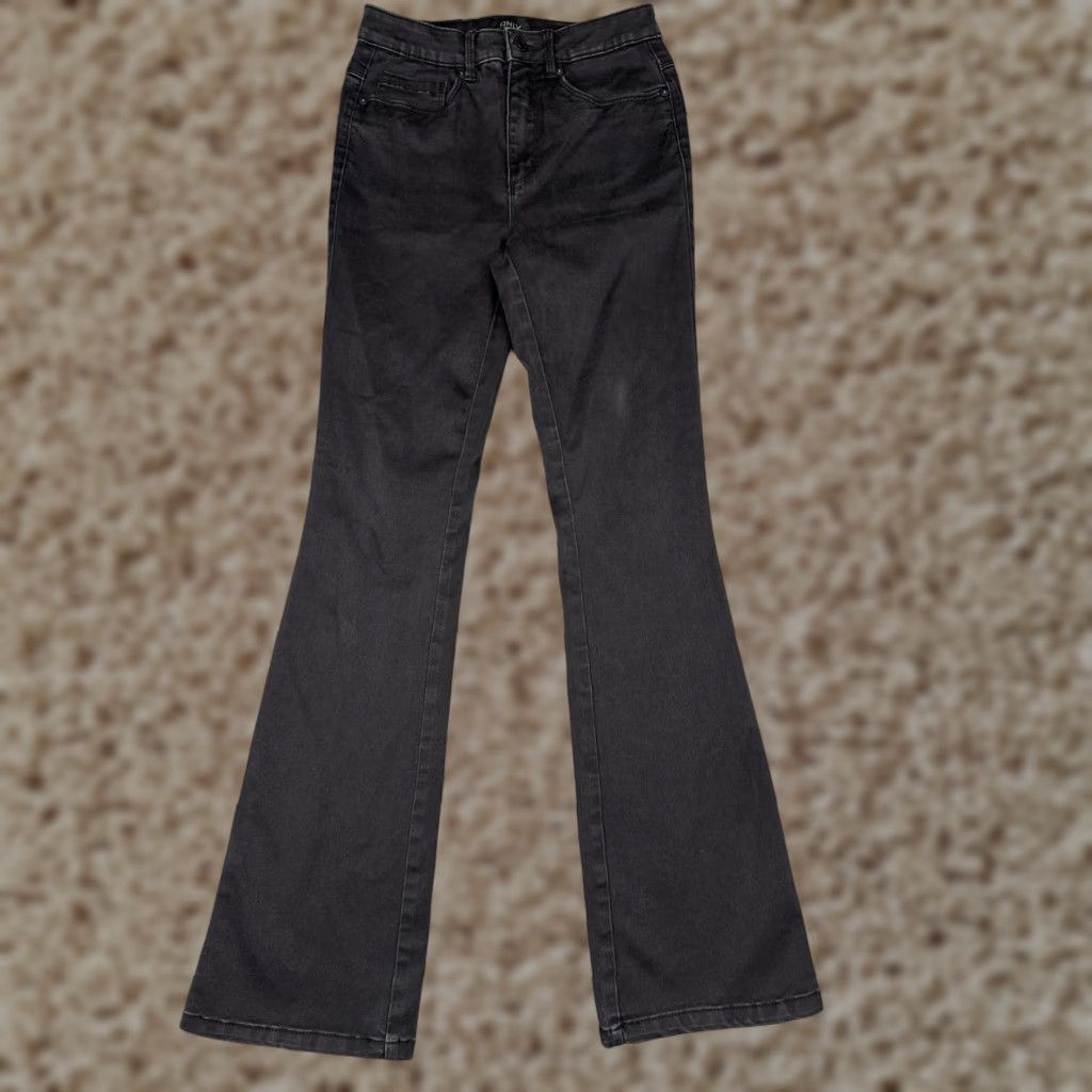 Vintage ONLY Jeans Womens Black 24x31 Denim Bootcut Flare High Rise Casual Jeans Womens Size 42" / US 20 - 1 Thumbnail