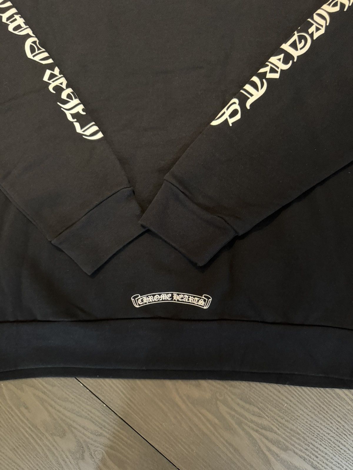 Chrome Hearts Chrome Hearts Scroll Logo Hoodie Black / White Size US M / EU 48-50 / 2 - 8 Thumbnail