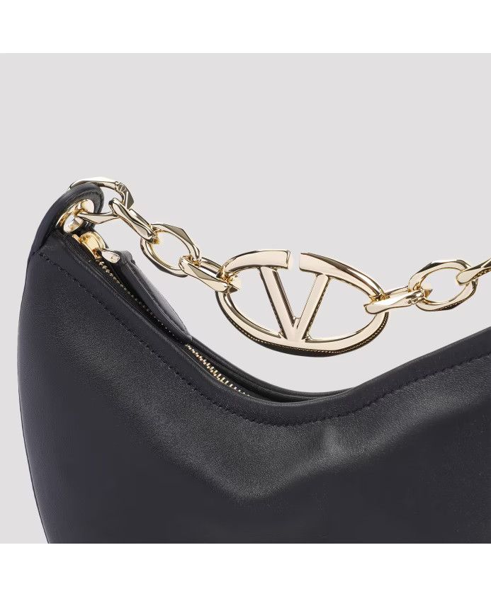 Valentino o1s22i1n0924 Size: OS / Mini Vlogo Moon Bag in Black Size ONE SIZE - 4 Thumbnail