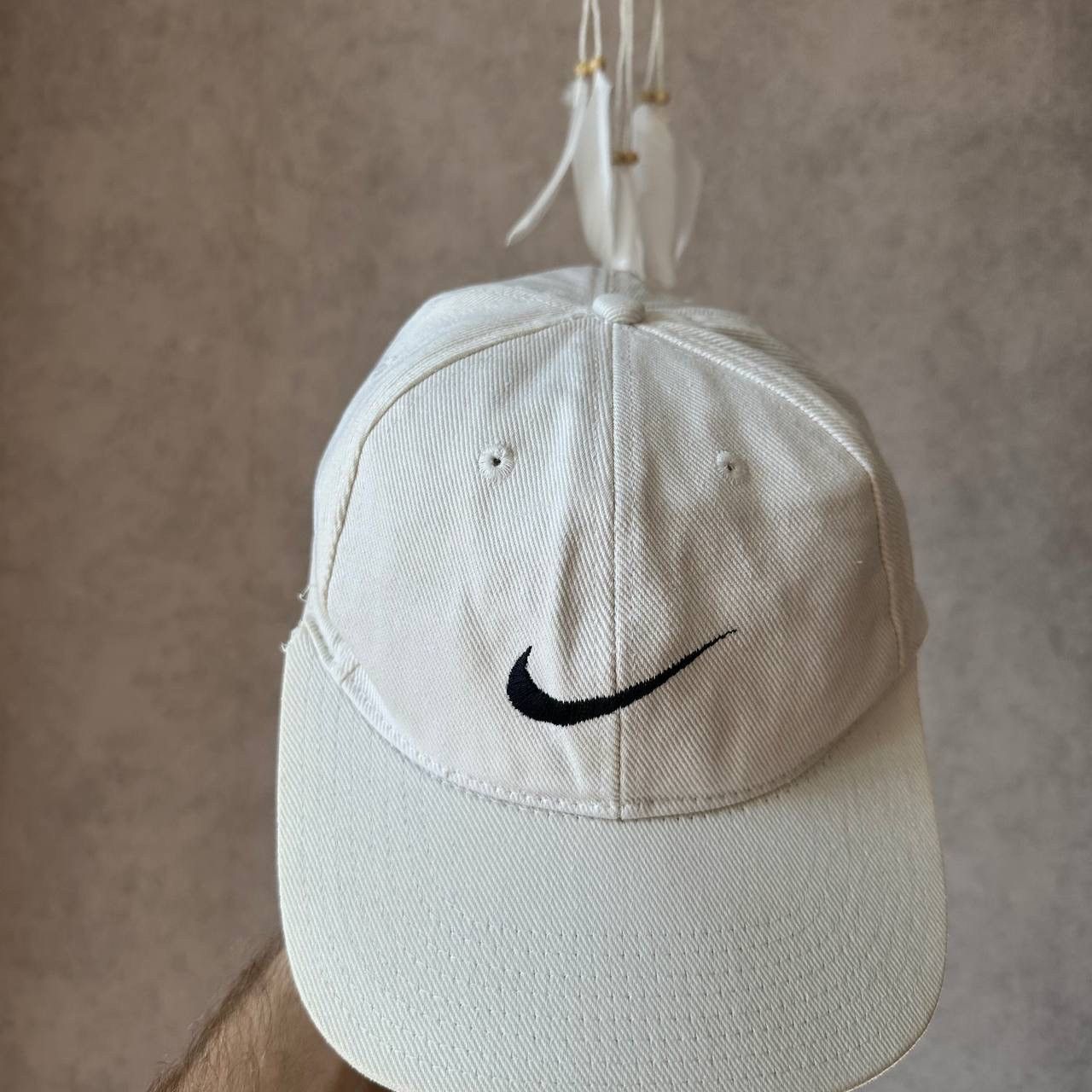 Nike × Vintage Vintage Nike Cap Hat Big Swoosh 90s Trashed Y2K USA Size ONE SIZE - 2 Thumbnail